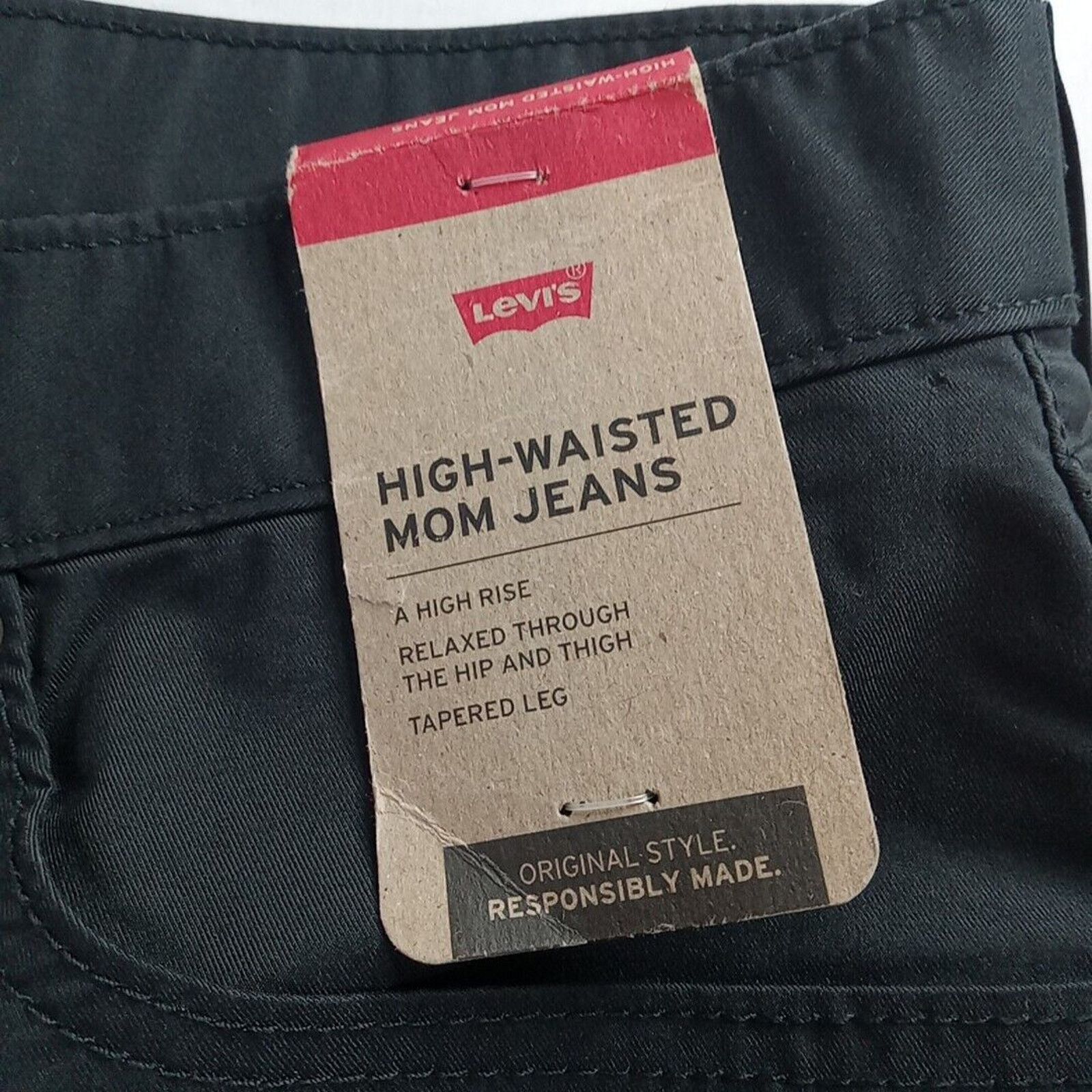Levi's Levi's Women's High-Waisted Mom Jeans Black Size 29x30 NWT Size 29" - 4 Thumbnail