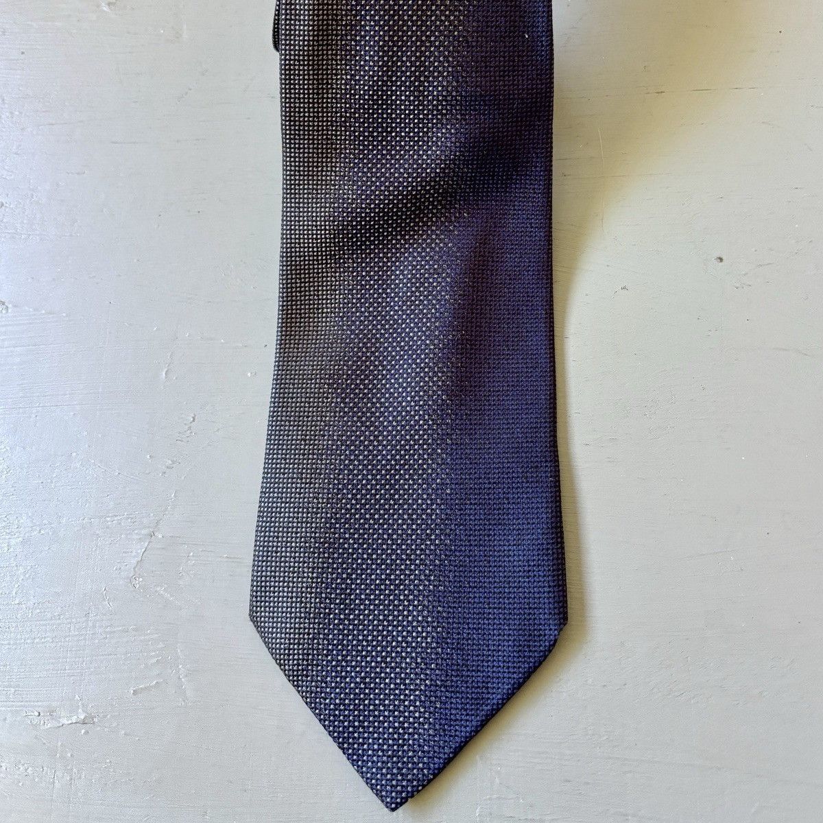 Jean Paul Gaultier Vintage Jean Paul Gaultier Silk Tie Navy Grey Micro Pattern Size ONE SIZE - 8 Thumbnail