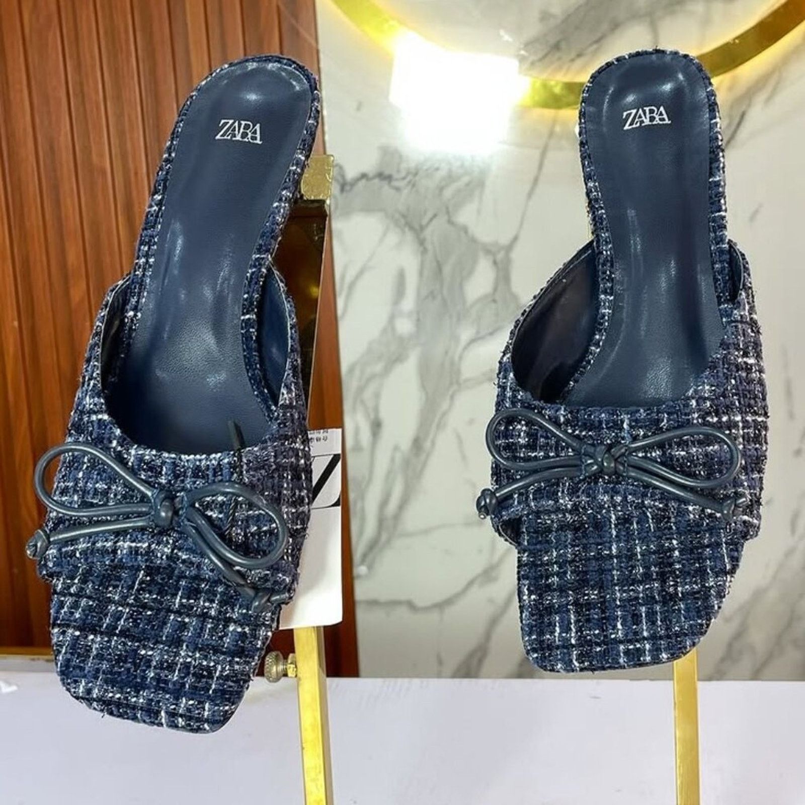 Zara RARE!!! ZARA Tweed Kitten Heels NWT Size US 9 / IT 39 - 6 Thumbnail