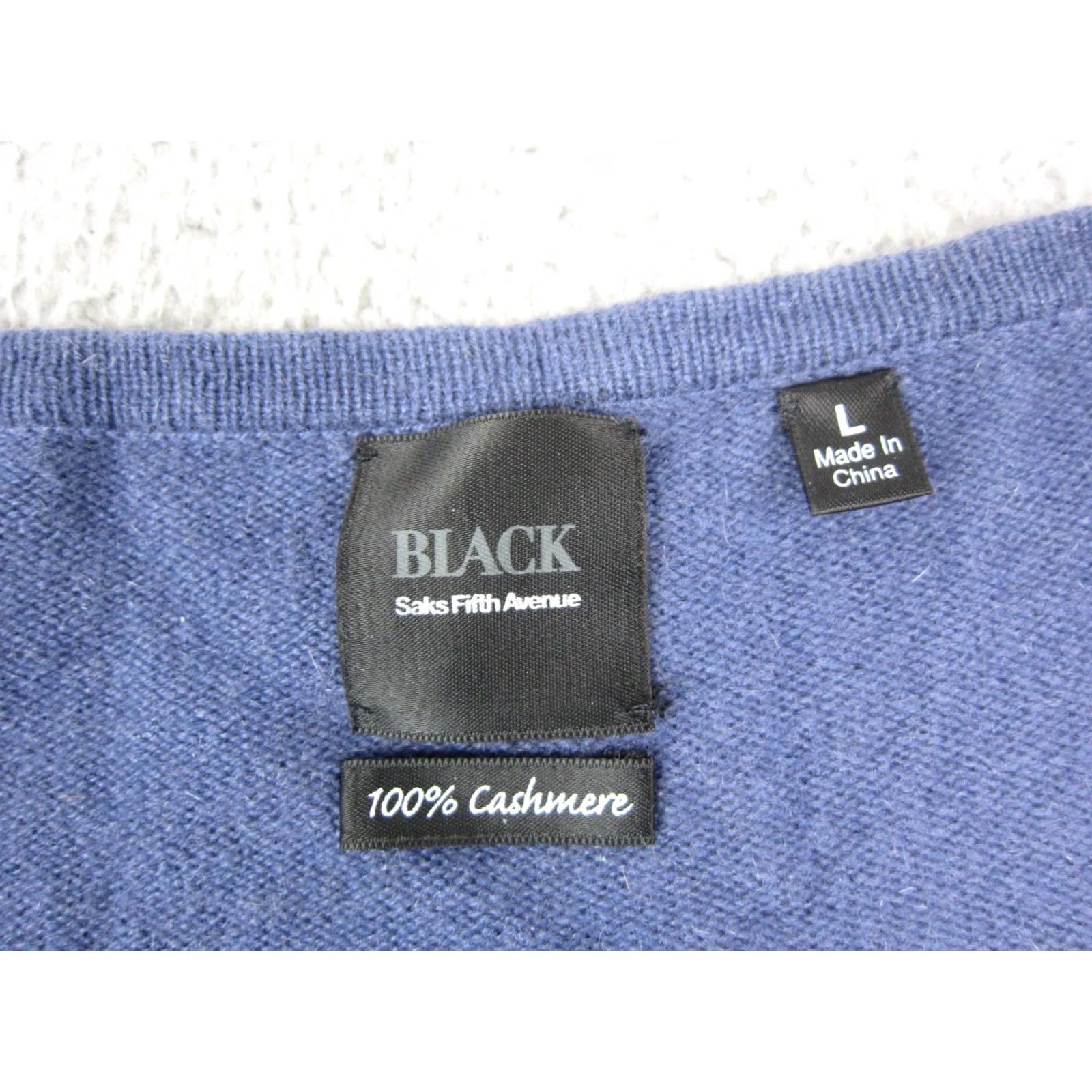 Saks Fifth Avenue Saks Fifth Avenue Blue 100% Cashmere Cardigan Womens Large Open Sweater Classic 80s 90s Size L / US 10 / IT 46 - 3 Thumbnail