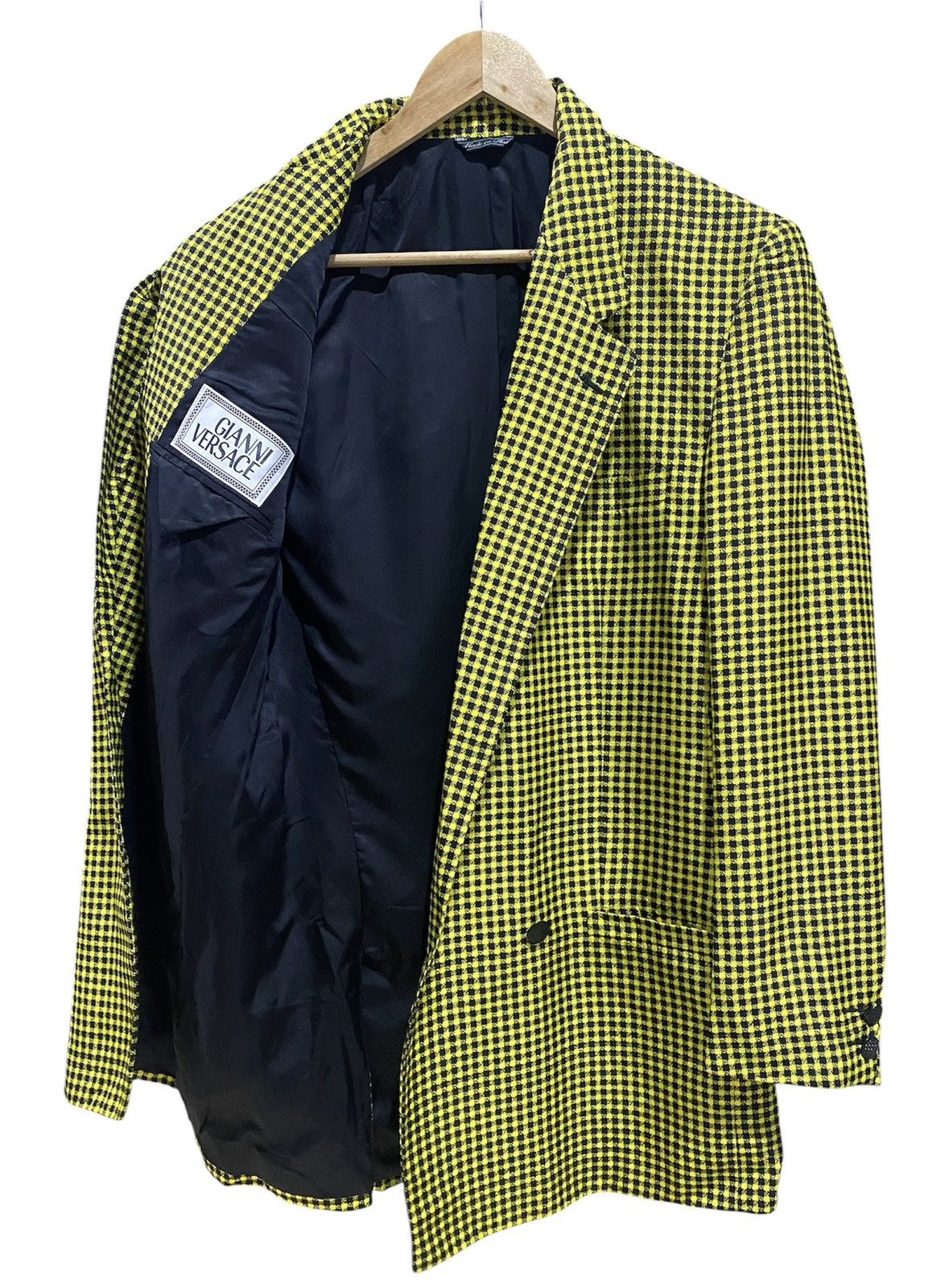 Versace Vintage Gianni Versace Silk Checked Pattern Design Jacket Size US M / EU 48-50 / 2 - 3 Thumbnail