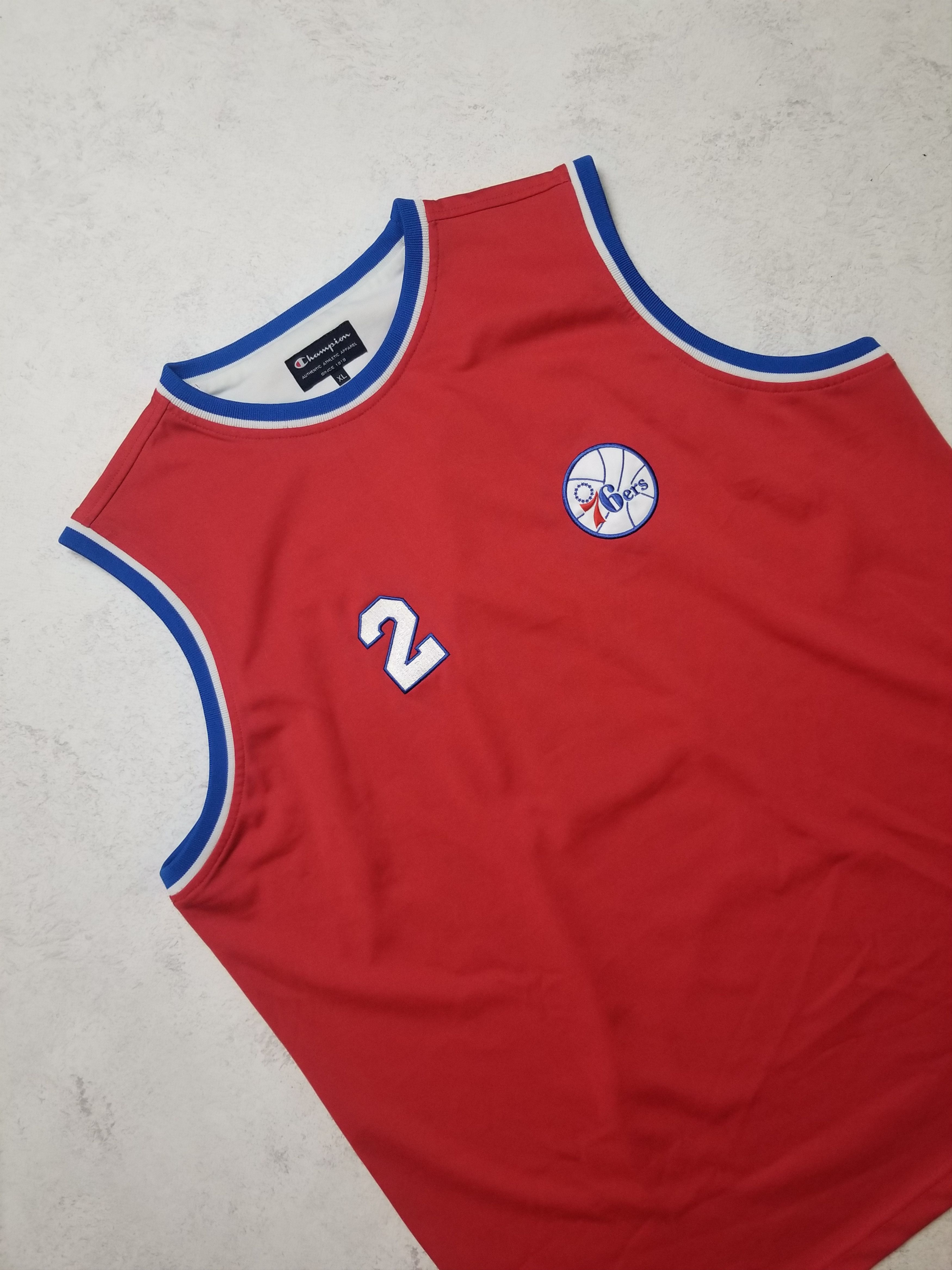 Champion Moses Malone Philadelphia 76ers NBA Hardwood Classics Shirt Size US XL / EU 56 / 4 - 9 Thumbnail