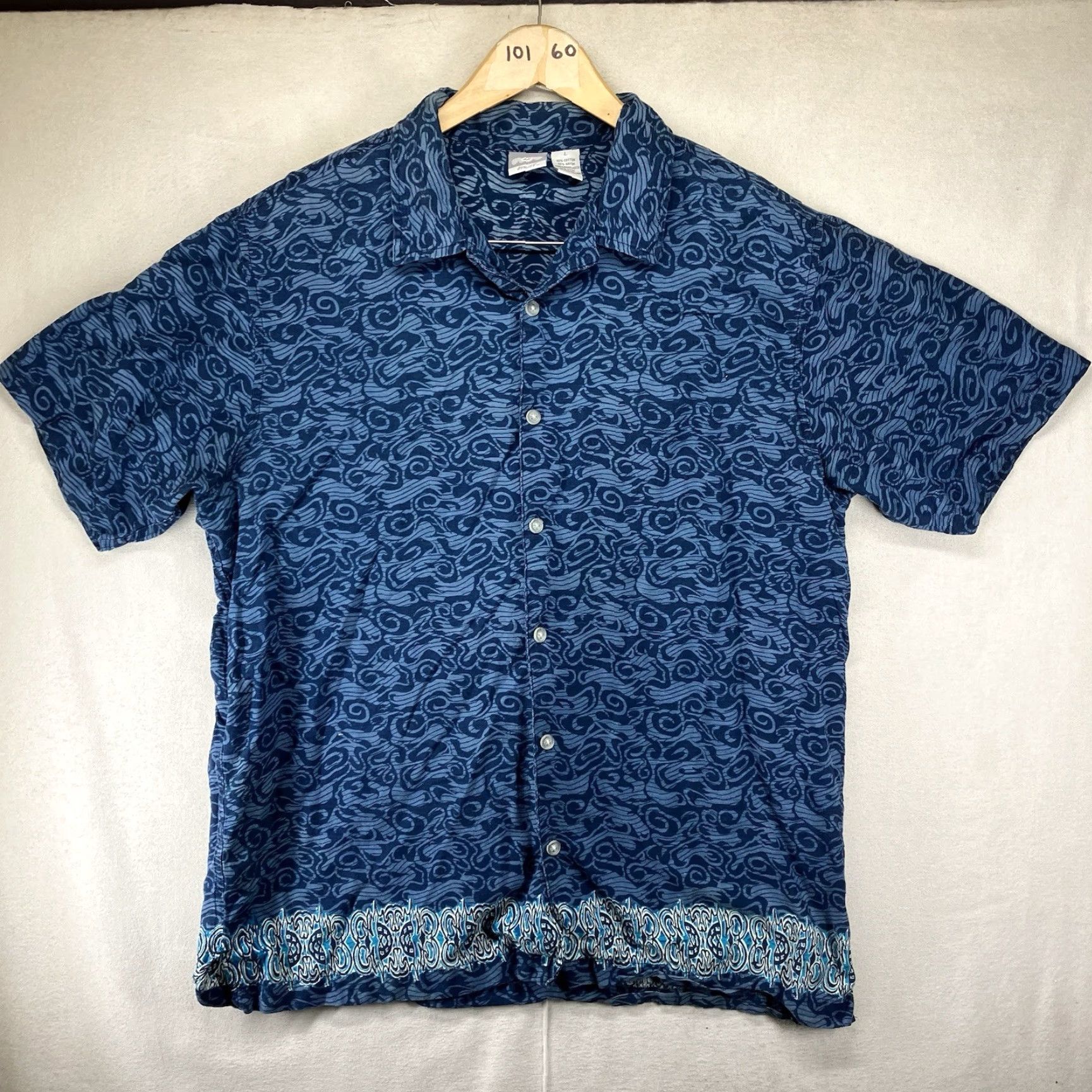 Vintage VINTAGE Jnco Style Blue Dragon Button-Down Shirt Mens XL All Over Print Casual 90s Art Fire Size US XL / EU 56 / 4 - 2 Thumbnail
