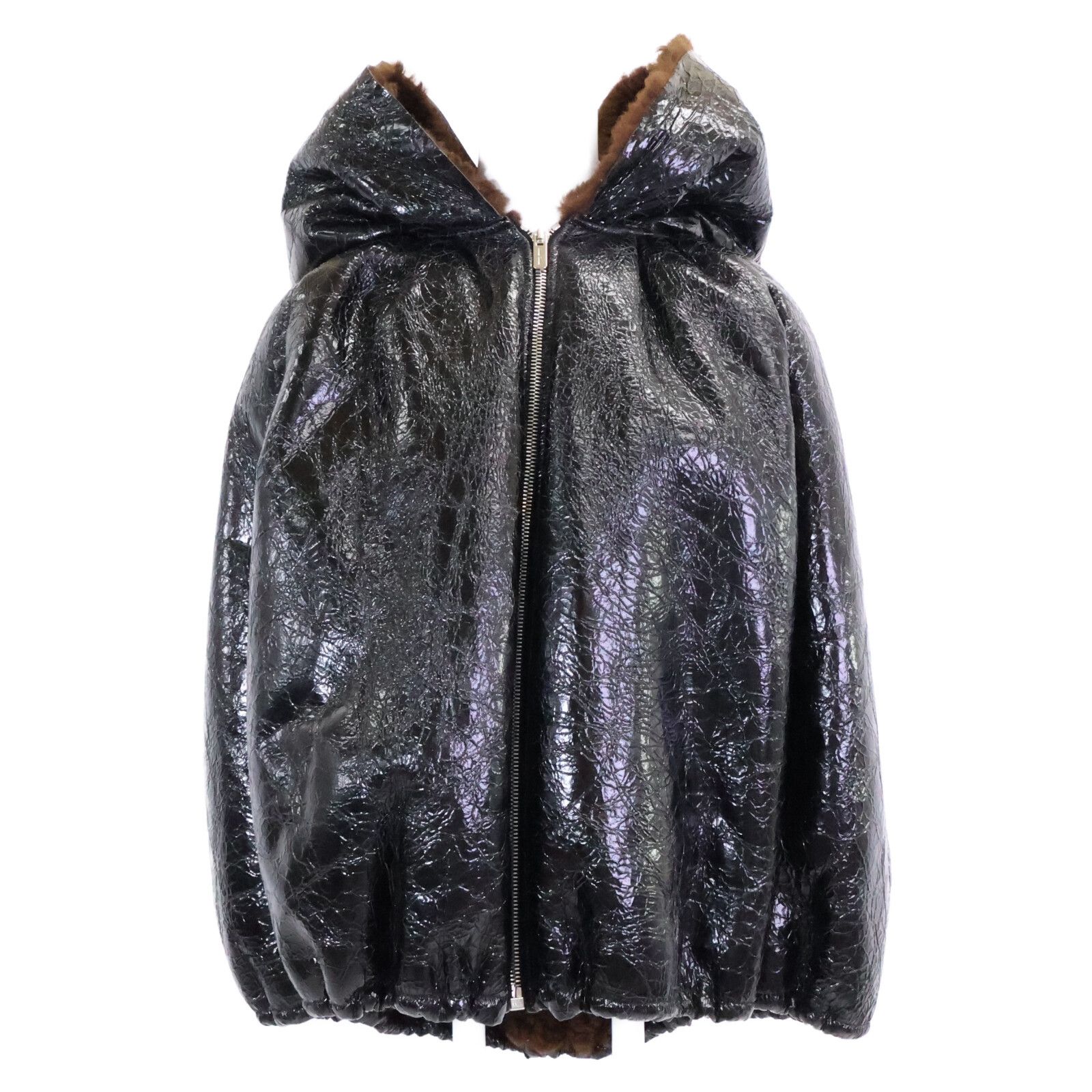 Miu Miu Miu Miu Miu Miu Sheepskin Cape Jacket Leather Outerwear MPV697 DUTY FREE for USA Size ONE SIZE - 1 Thumbnail