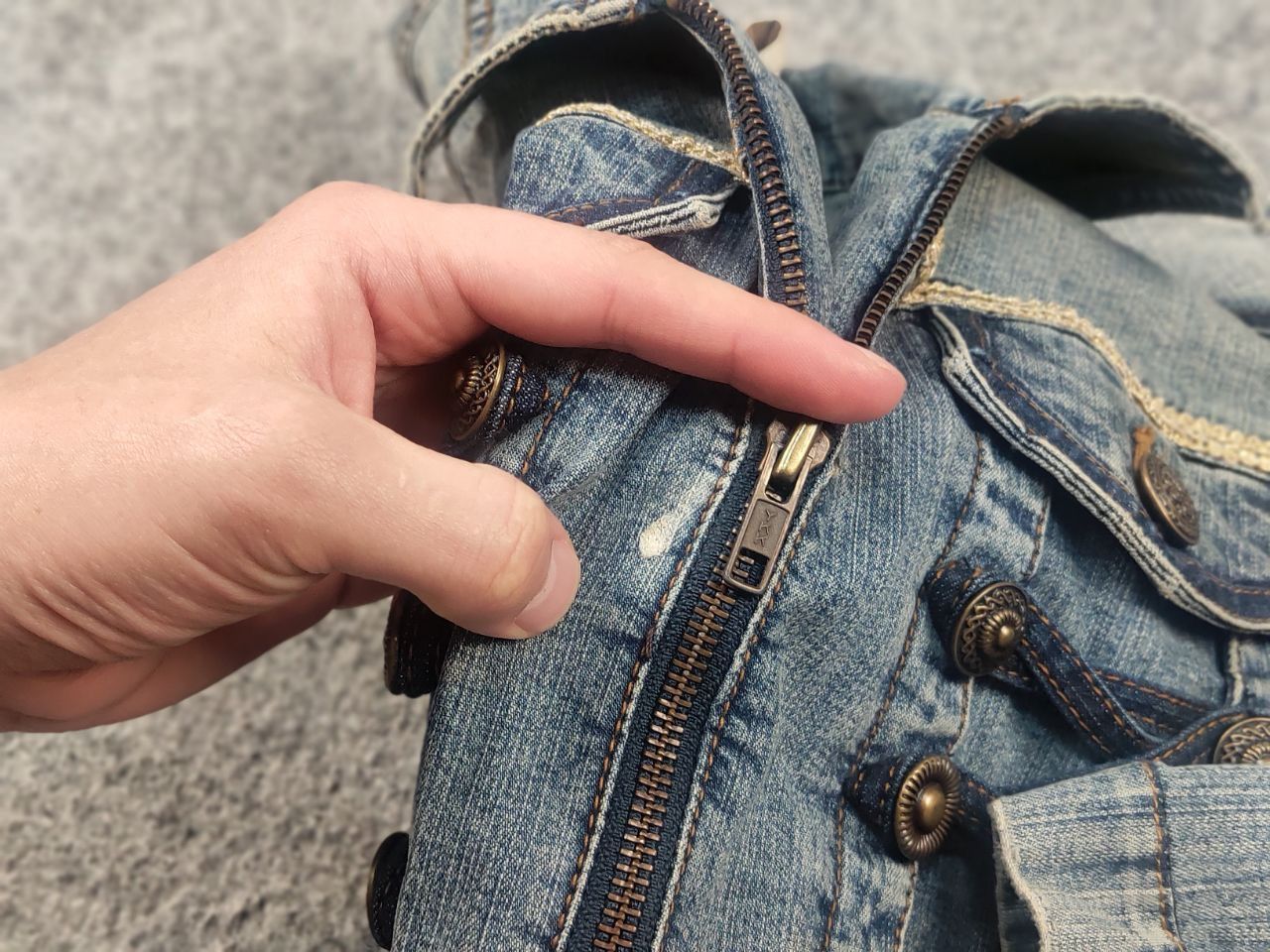 Vintage Napoleon Denim Hysteric Zip Jacket LGB Opium Y2K