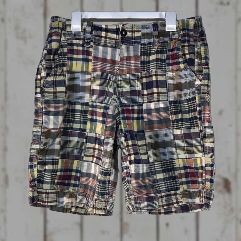 American Eagle Outfitters American Eagle Outfitters Multi Patchwork Cotton Shorts Mens Size 34 Multicolor Chino Casual Travel Summer Size US 34 / EU 50 - 1 Thumbnail