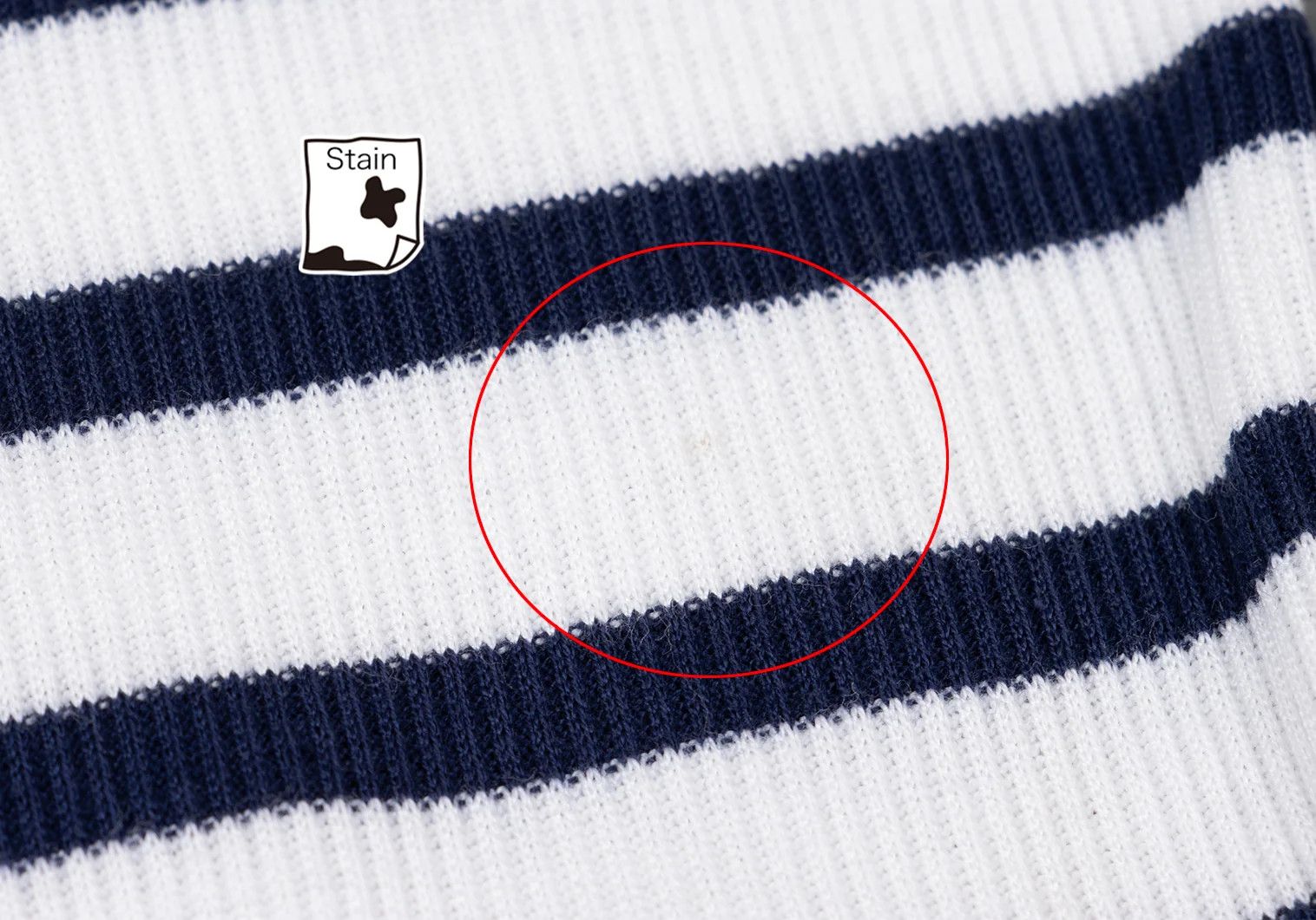 Jean Paul Gaultier Marine Stripe V-Neck Ribbed T-Shirt in Navy and Off-White Size US L / EU 52-54 / 3 - 14 Thumbnail