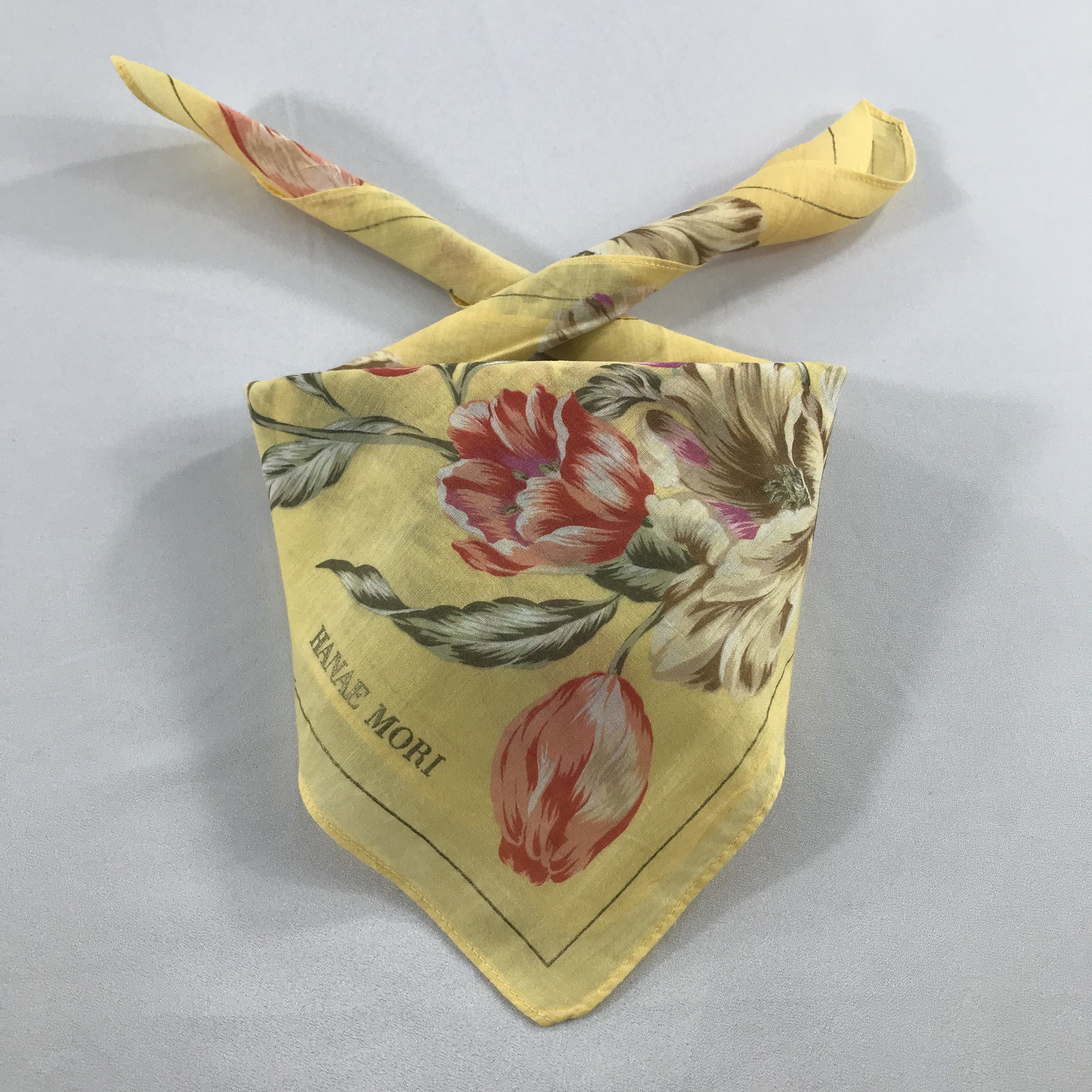 Hanae Mori × Vintage Hanae Mori Bandana / Handkerchief / Neckerchief - S2107 Size ONE SIZE - 3 Thumbnail