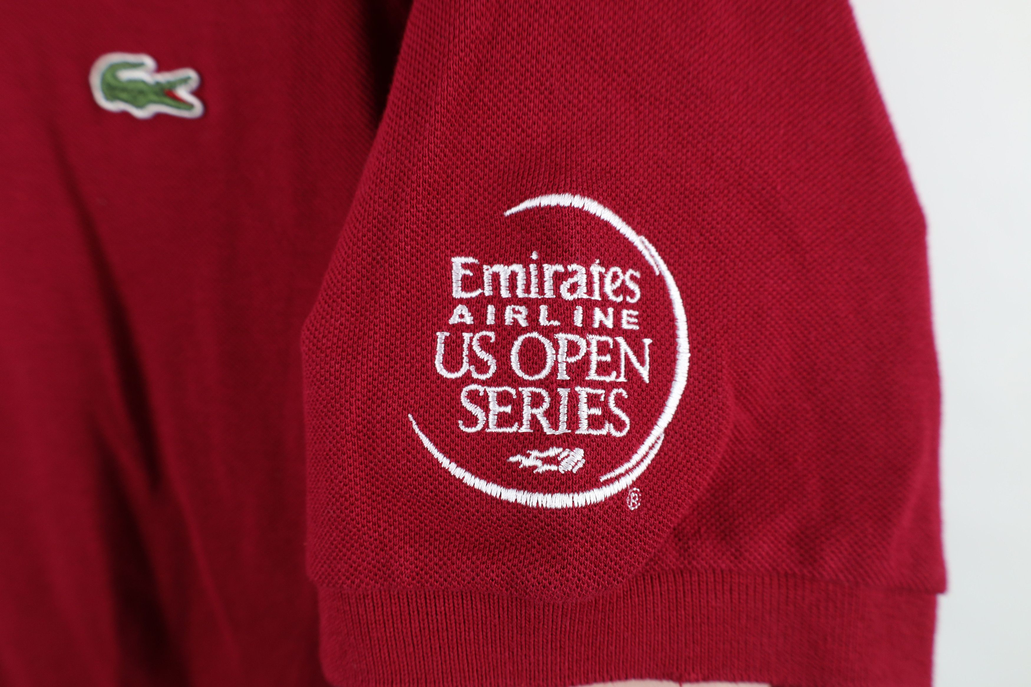 Lacoste × Vintage Lacoste Djokovic US Open Tennis Collared Polo Shirt Red Size US XXL / EU 58 / 5 - 6 Thumbnail