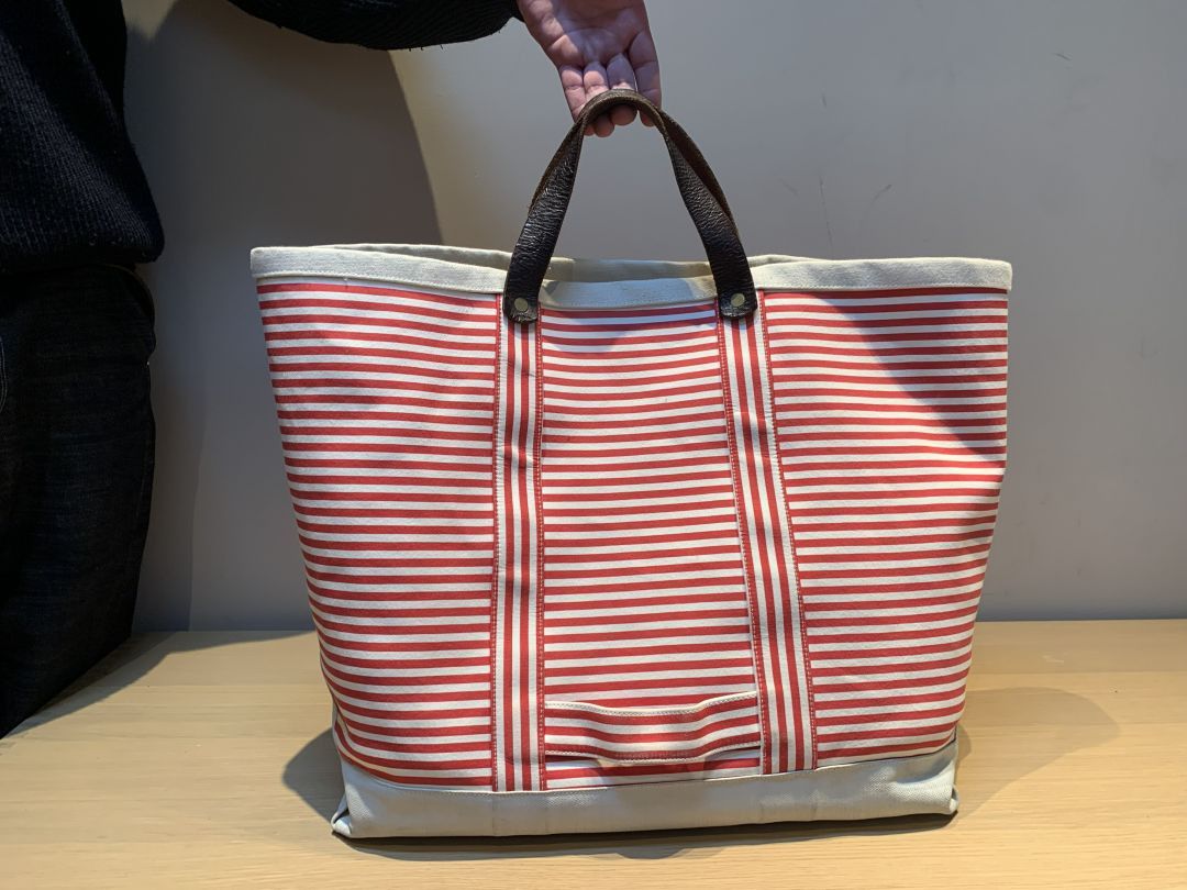 Golden Goose Golden Goose California Striped Canvas Tote Bag – Red/White Size ONE SIZE - 1 Thumbnail