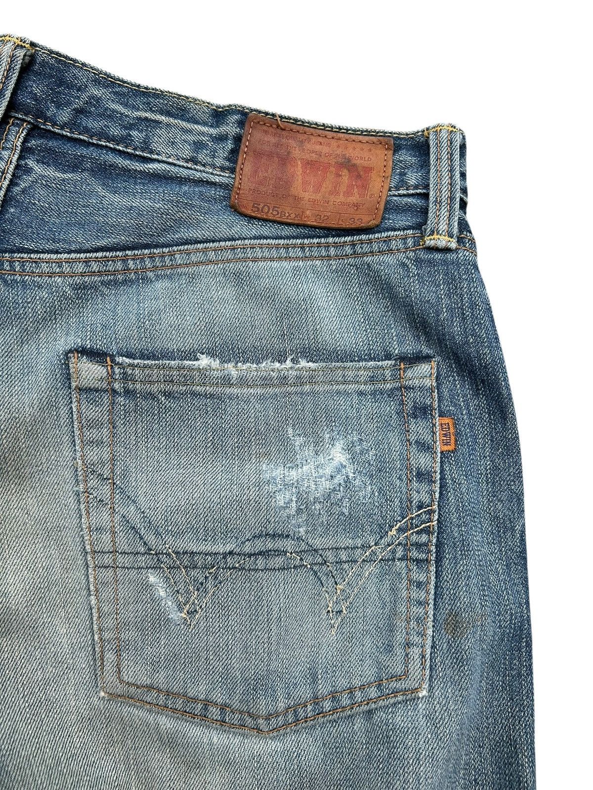 Kapital Thrashed Vintage Edwin 505BXX Selvedge Dirty Denim Jeans Size US 34 / EU 50 - 9 Thumbnail