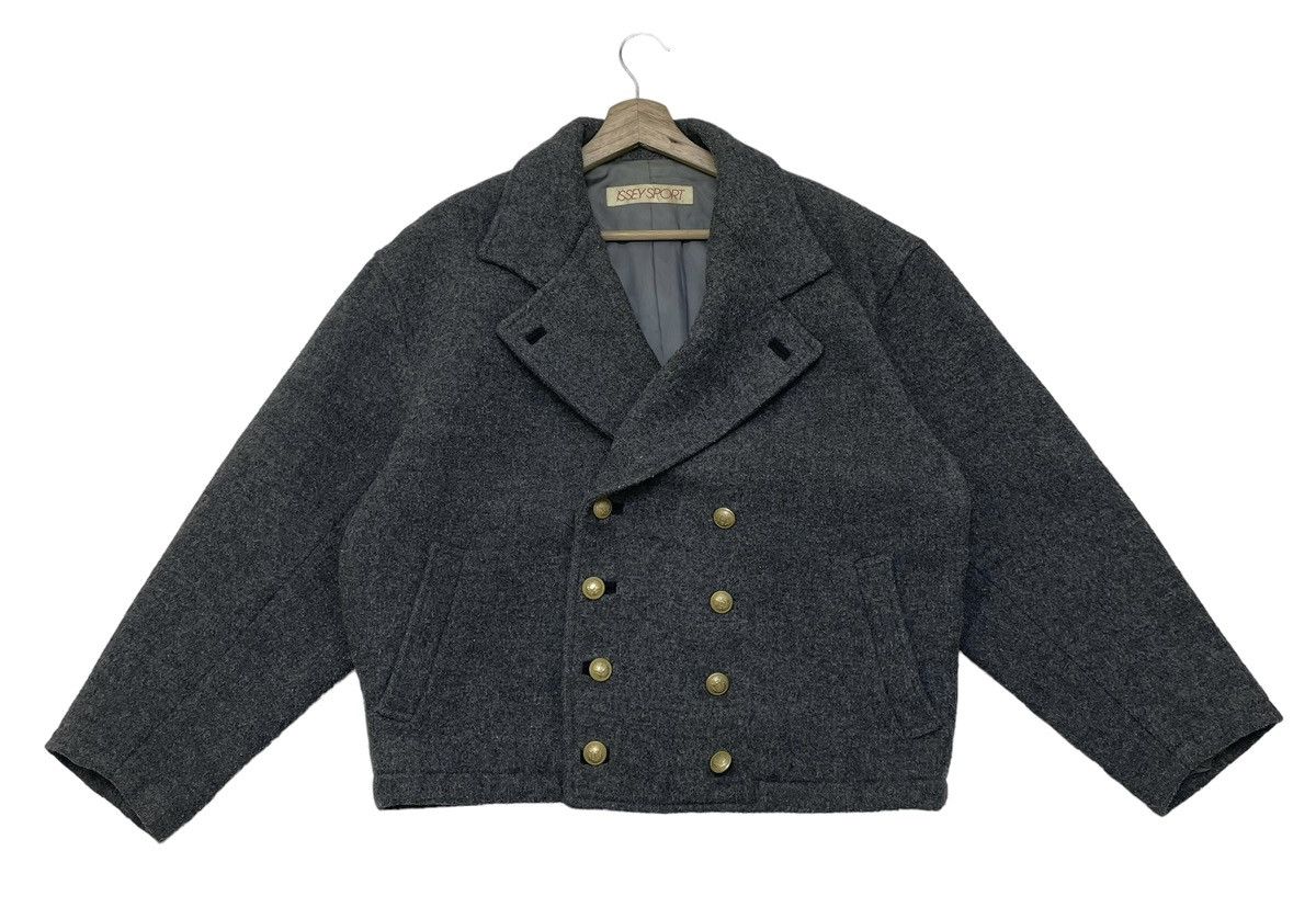 Issey Miyake 🔥Vintage Issey Miyake Unisex Double Breasted Wool Jacket Size US M / EU 48-50 / 2 - 2 Thumbnail