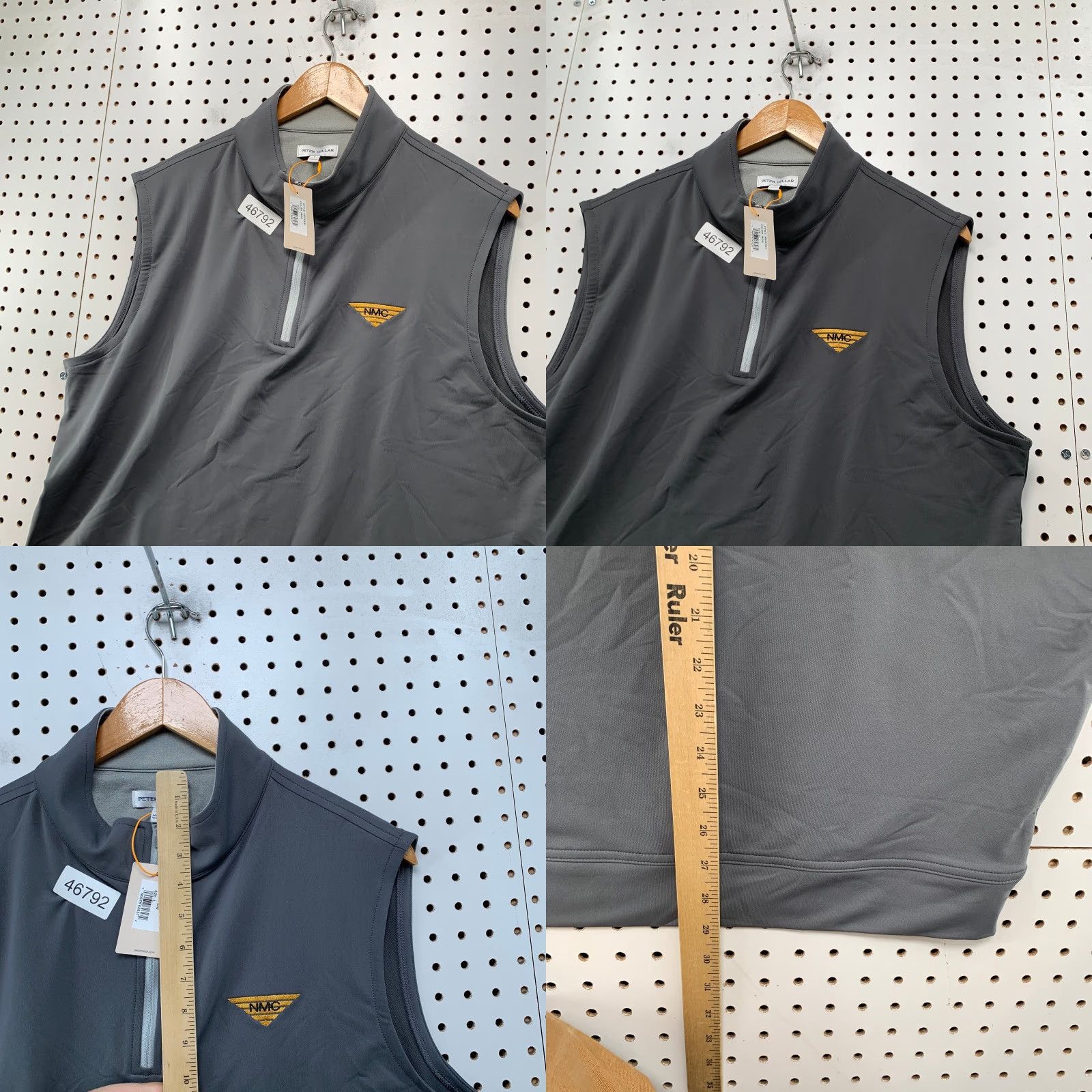 Peter Millar Peter Millar Galway Vest Mens Large Gray Nmc Sleeveless Stretch 1/4 Zip Golf Vest Size US L / EU 52-54 / 3 - 8 Thumbnail