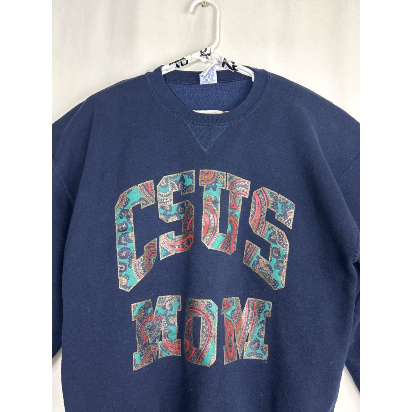 Russell Athletic VINTAGE Russell Athletic XL Pullover Crewneck CSUS MOM Navy Blue Paisley Accent Mens Shirt Size US XL / EU 56 / 4 - 3 Thumbnail
