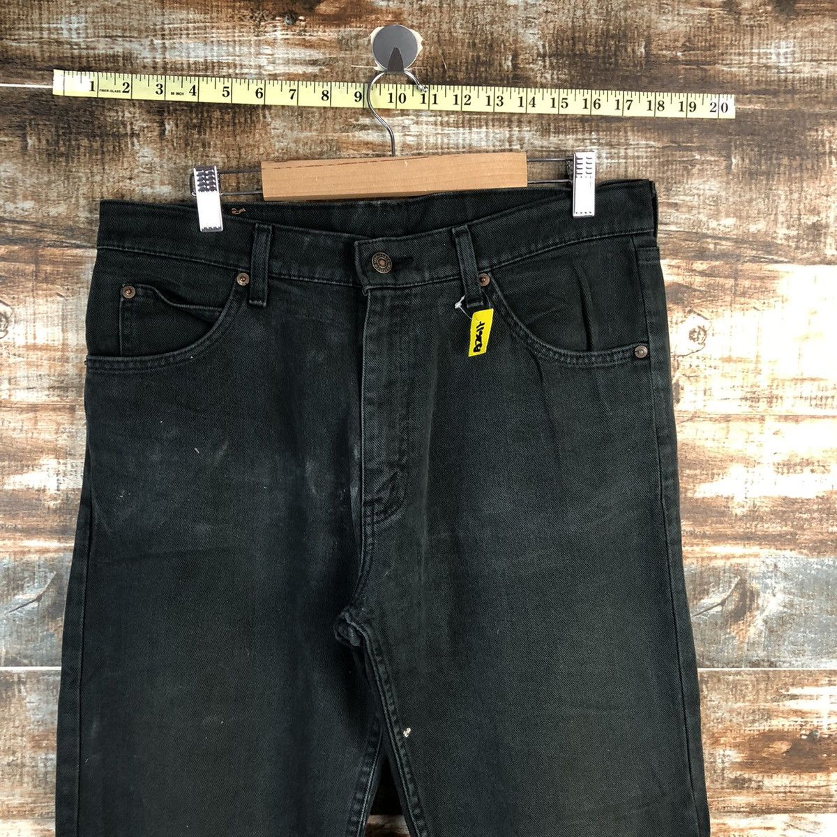 Levi's Levis 607 orange tag Black Denim jeans Pants #A2611 Size US 33 - 4 Thumbnail