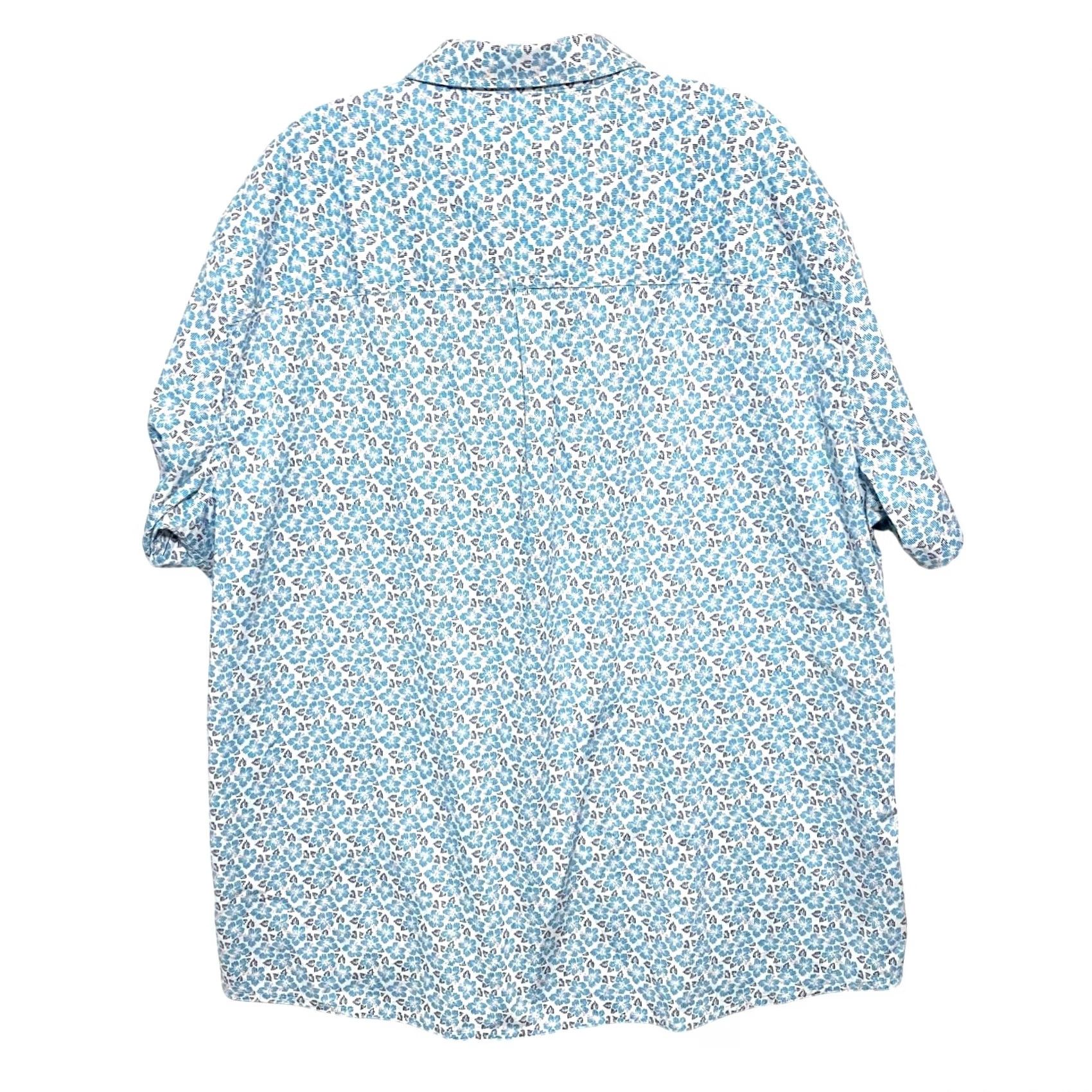 Croft & Barrow VINTAGE Croft&Barrow Slim Fit Performance Button Shirt Mens 2XL Floral Tropical Vacation Beach Casual Travel Wedding Short Sleeve Mens Shirt Size US XXL / EU 58 / 5 - 3 Thumbnail