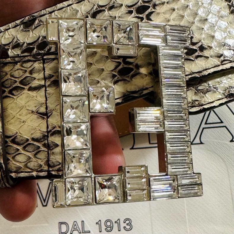 Fendi Fendi Limited Edition Crystal Python Belt Size ONE SIZE - 2 Thumbnail