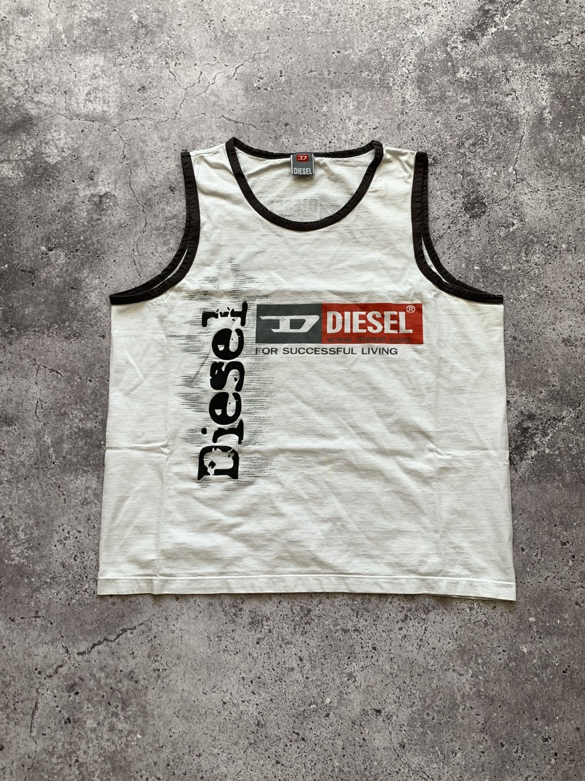 Diesel 🔥VINTAGE DIESEL 90s TANK TOP Size US L / EU 52-54 / 3 - 2 Thumbnail