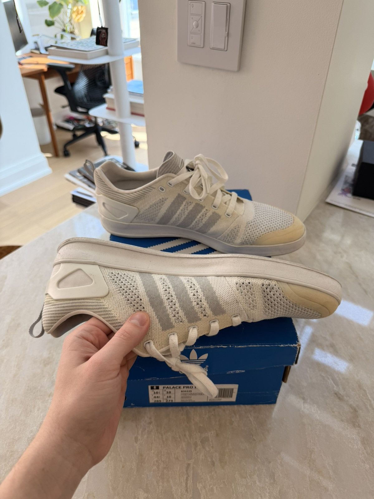 Adidas × Palace Adidas Palace Pro Primeknit White Size US 10.5 / EU 43-44 - 15 Thumbnail