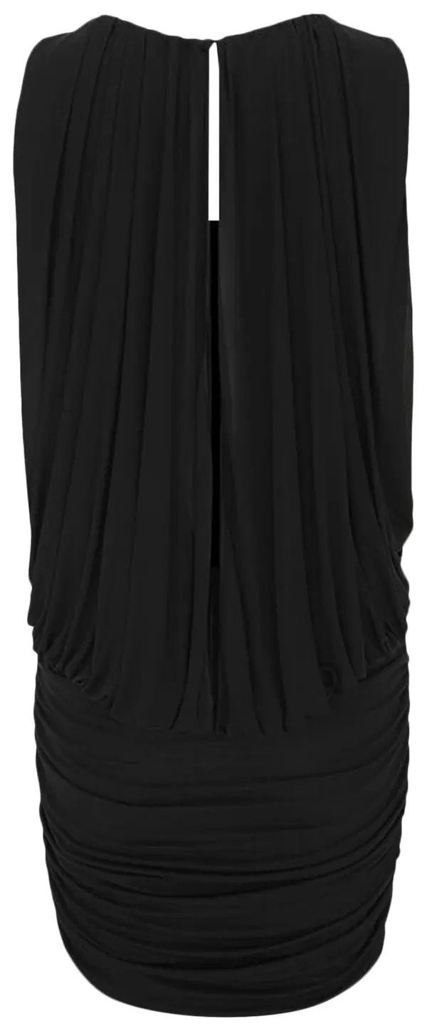 Saint Laurent Paris o1s1wg110925 731056 Draped Dress in Jersey in Black Size XS / US 0-2 / IT 36-38 - 3 Thumbnail