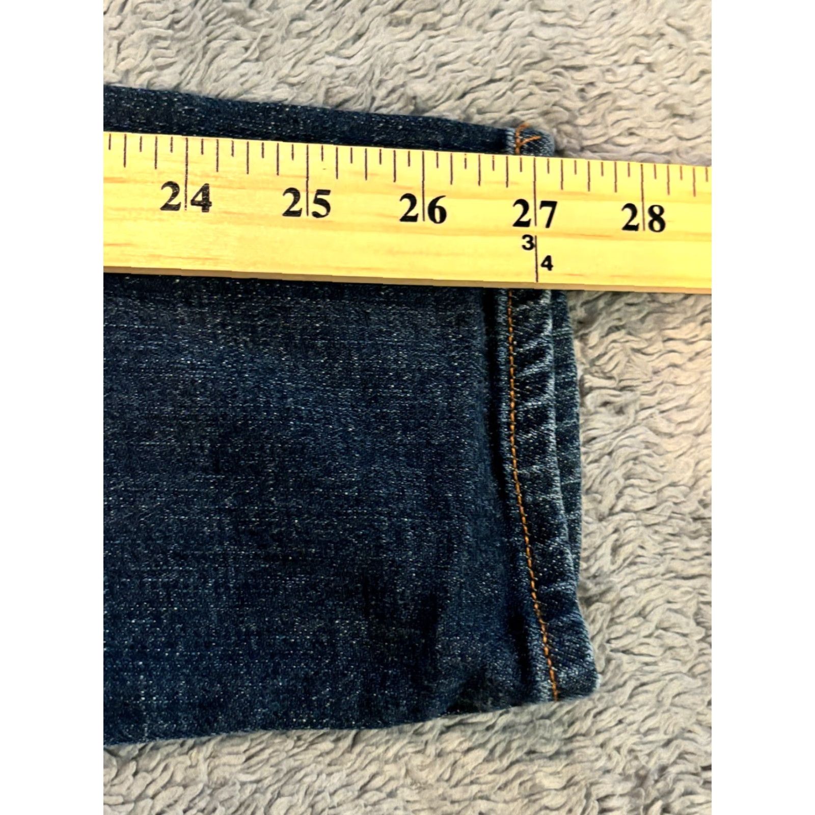 J.Crew VINTAGE J. Crew Jeans Womens 25 Blue Slim Straight Dark Wash Stretch Denim Y2K Mens? Womens Size 42" / US 20 - 5 Thumbnail