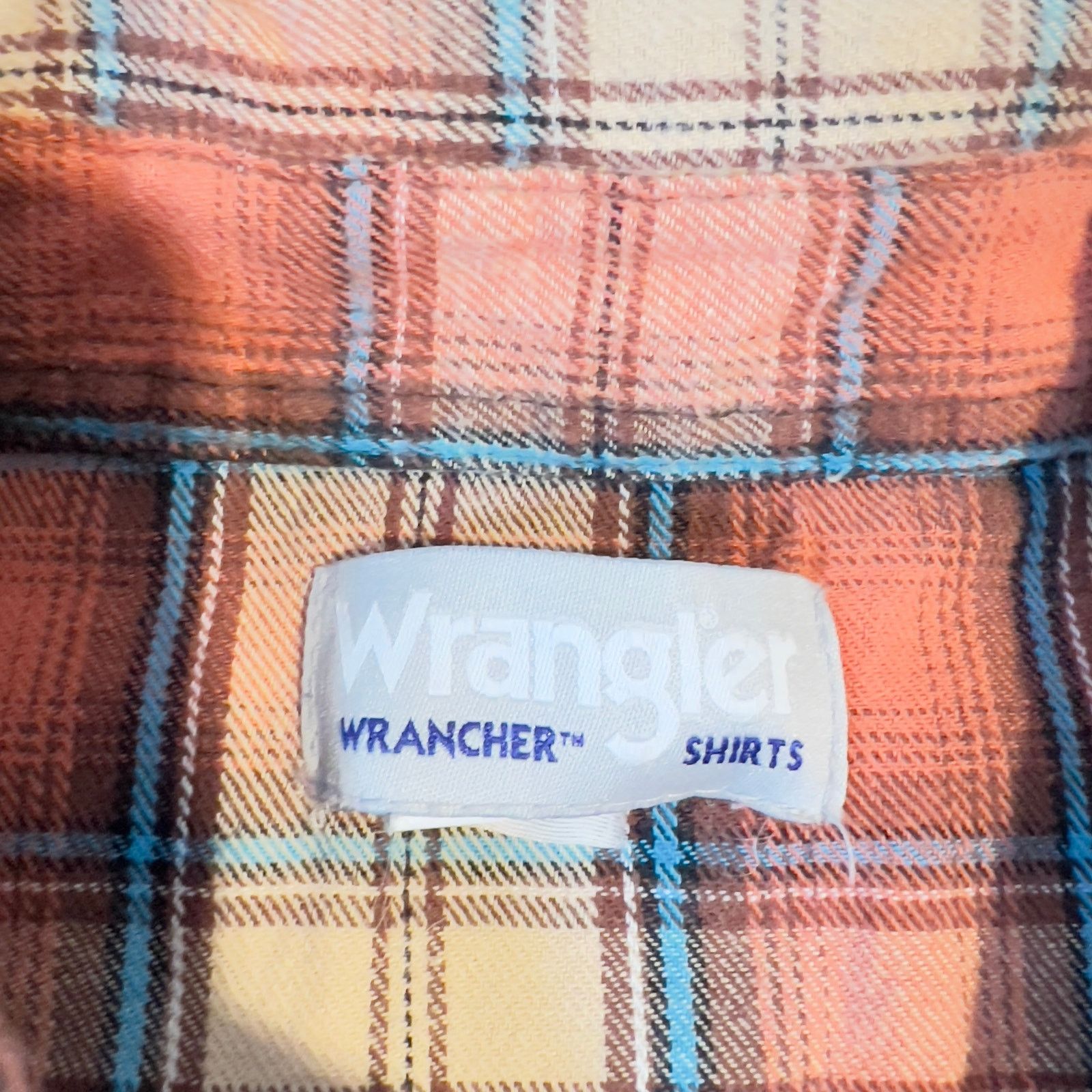Wrangler Wrangler Wrancher Flannel Shirt Men XXL Pearl Snap Brick-Red Size US XXL / EU 58 / 5 - 6 Thumbnail