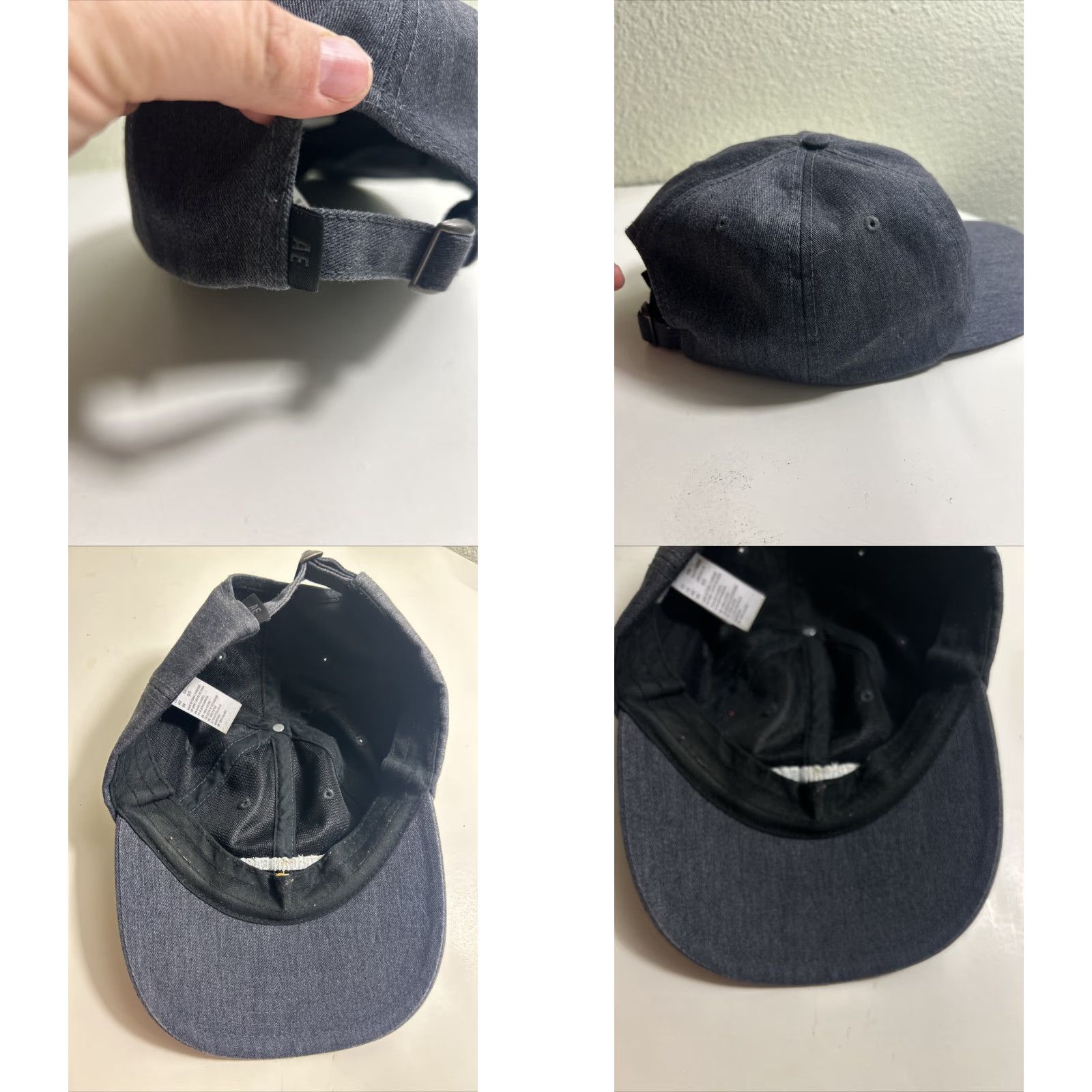 American Eagle Outfitters American Eagle Gray Strapback Baseball Hat Dad Hat Cotton One Size Size ONE SIZE - 8 Thumbnail