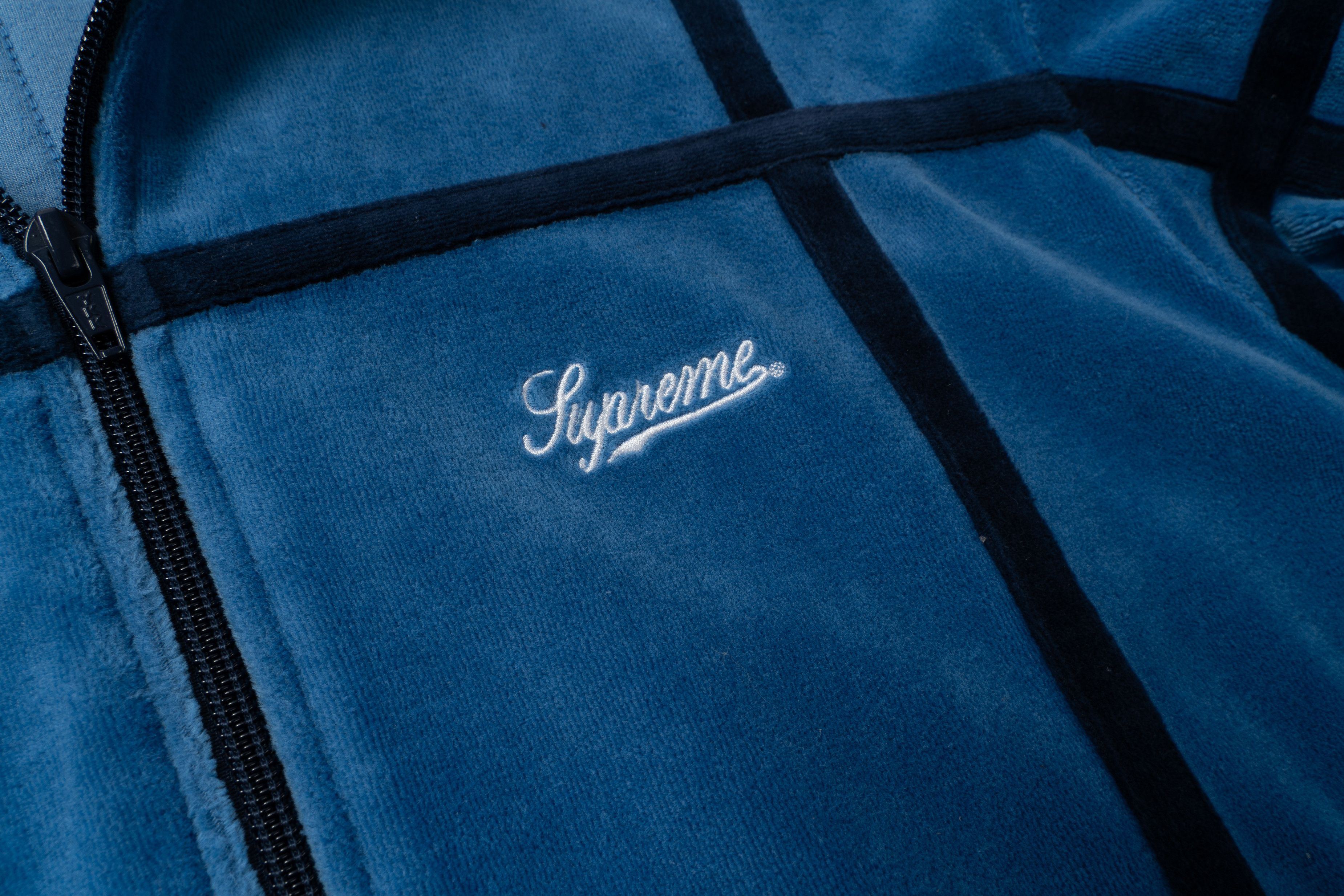 Supreme 🔵SUPREME Grid Taping Velour Jacket and Sweat pant outfit Size 50R - 5 Thumbnail