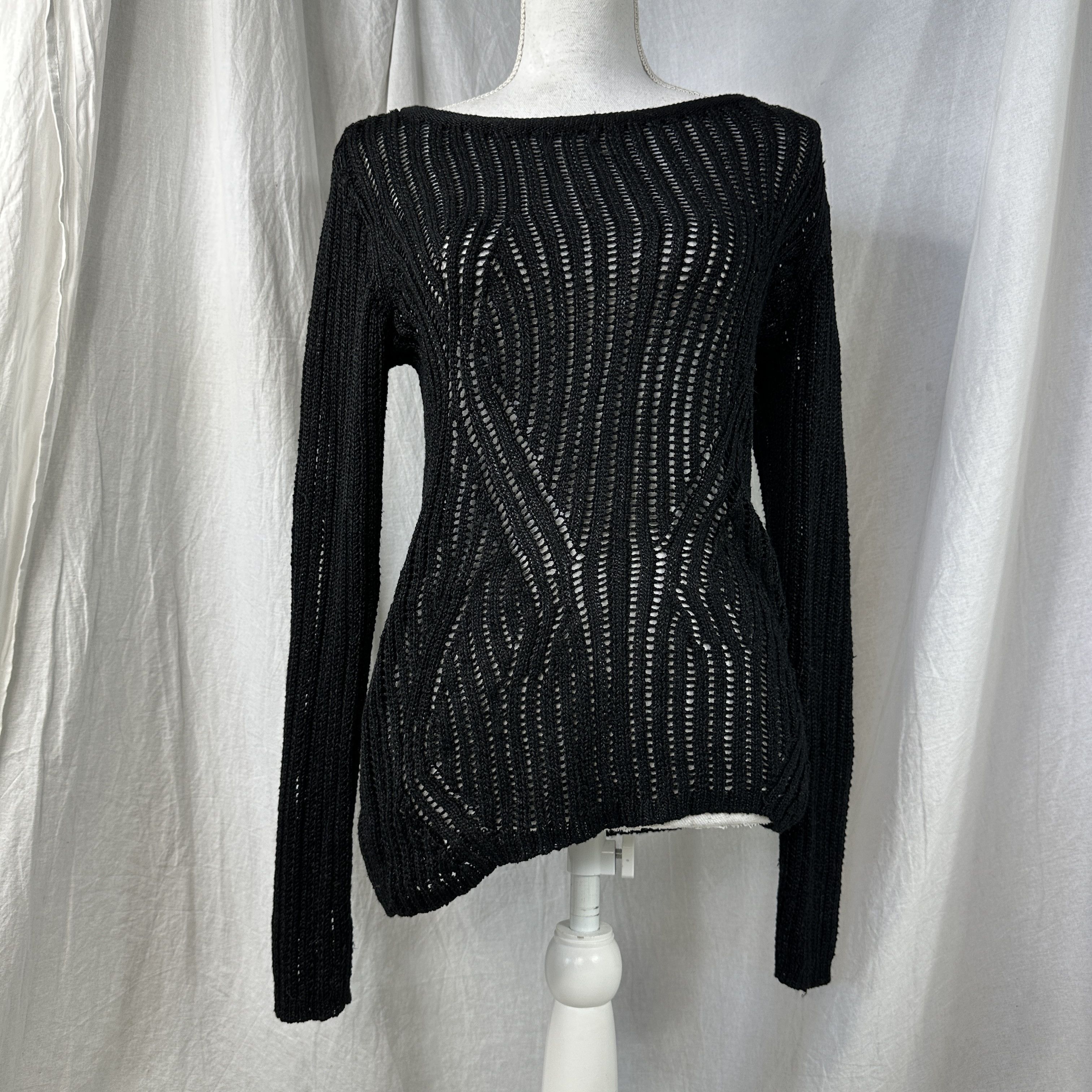 Vintage Vintage Avant Garde Opium Mesh Sweater 00s Size M / US 6-8 / IT 42-44 - 1 Thumbnail