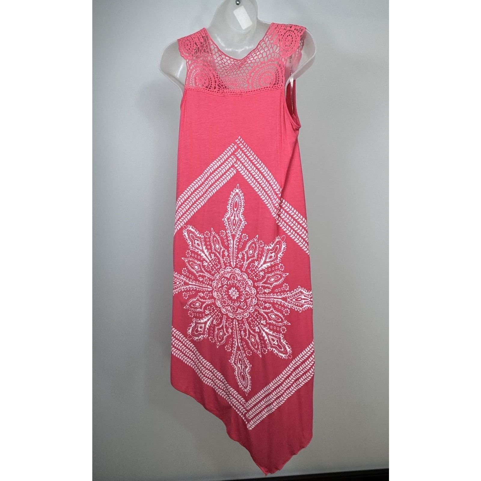Axist Exist Maxi Dress Women's S Coral Leaf Print Sleeveless Boho Size S / US 4 / IT 40 - 4 Thumbnail