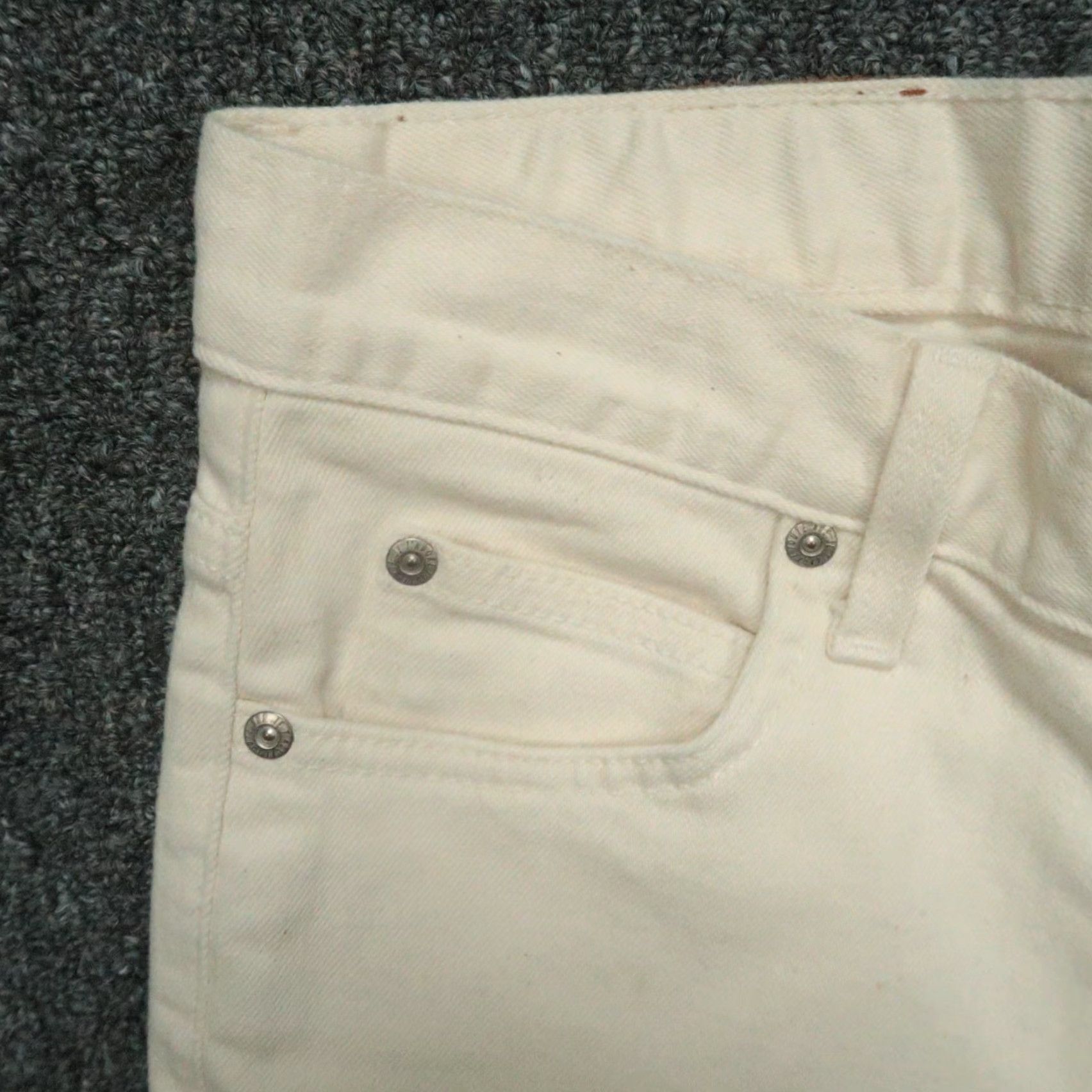 Vintage Naked & Famous Denim Jeans Mens 30x33 Cream 5-Pocket Natural Seed Denim Vintage No Size US 30 / EU 46 - 3 Thumbnail