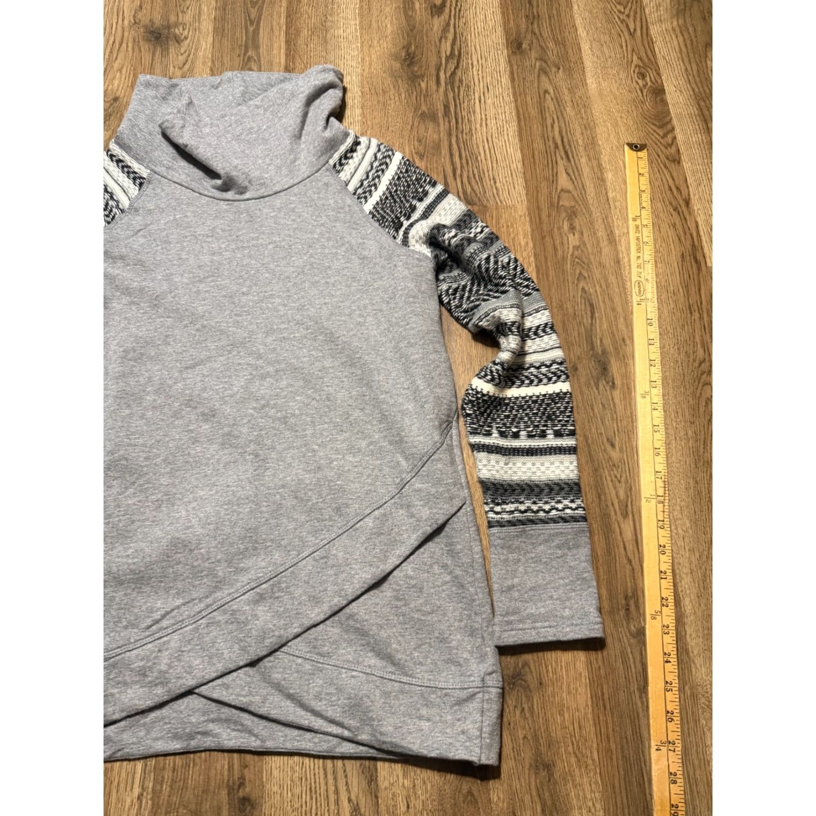 Vintage Maurices Sweater Women's Large Black White Grey Pullover Turtleneck Knit Casual Pullover Fall Winter Size Large Womens Size L / US 10 / IT 46 - 4 Thumbnail