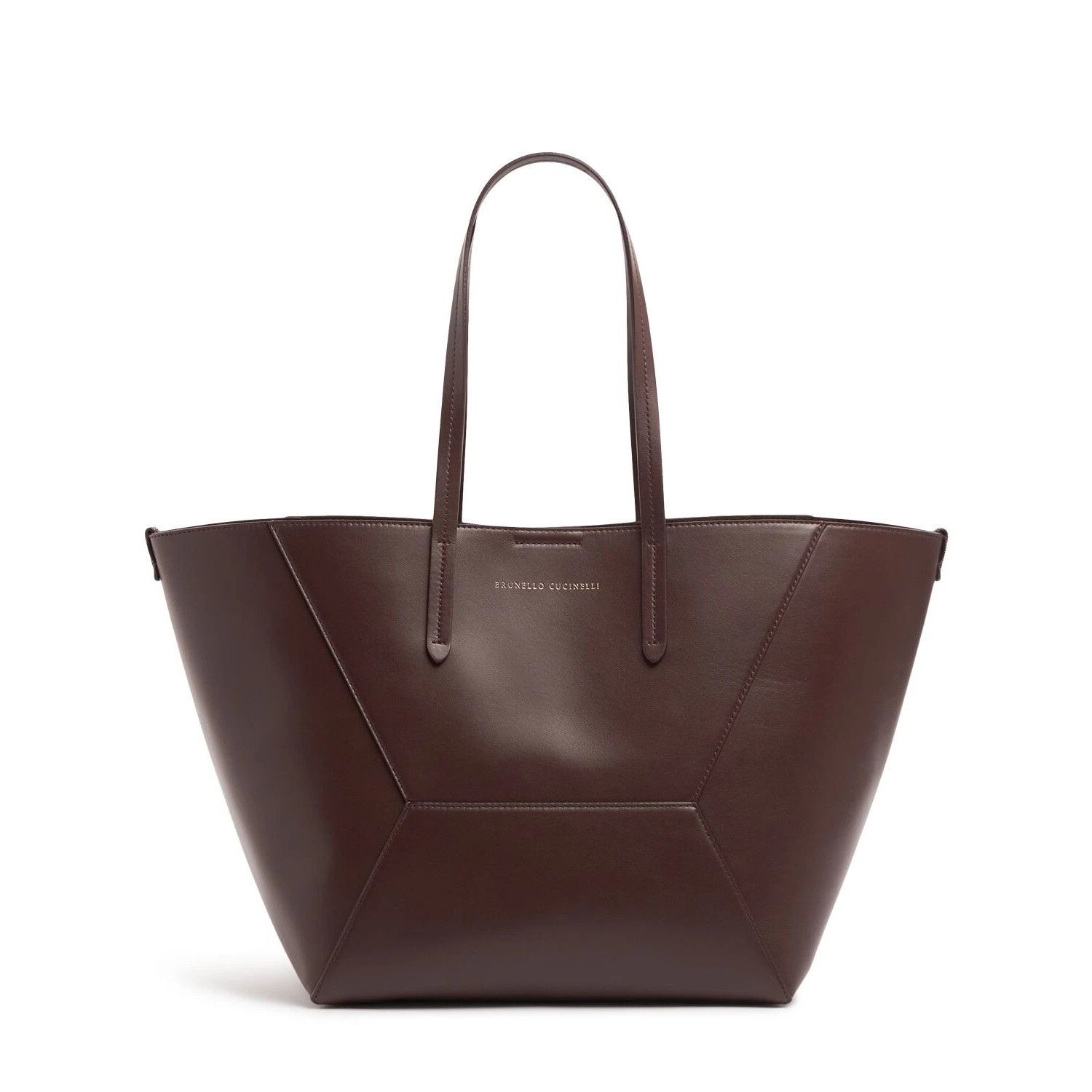 BRUNELLO CUCINELLI $3650 Burgundy Leather Tote Bag New & Aut