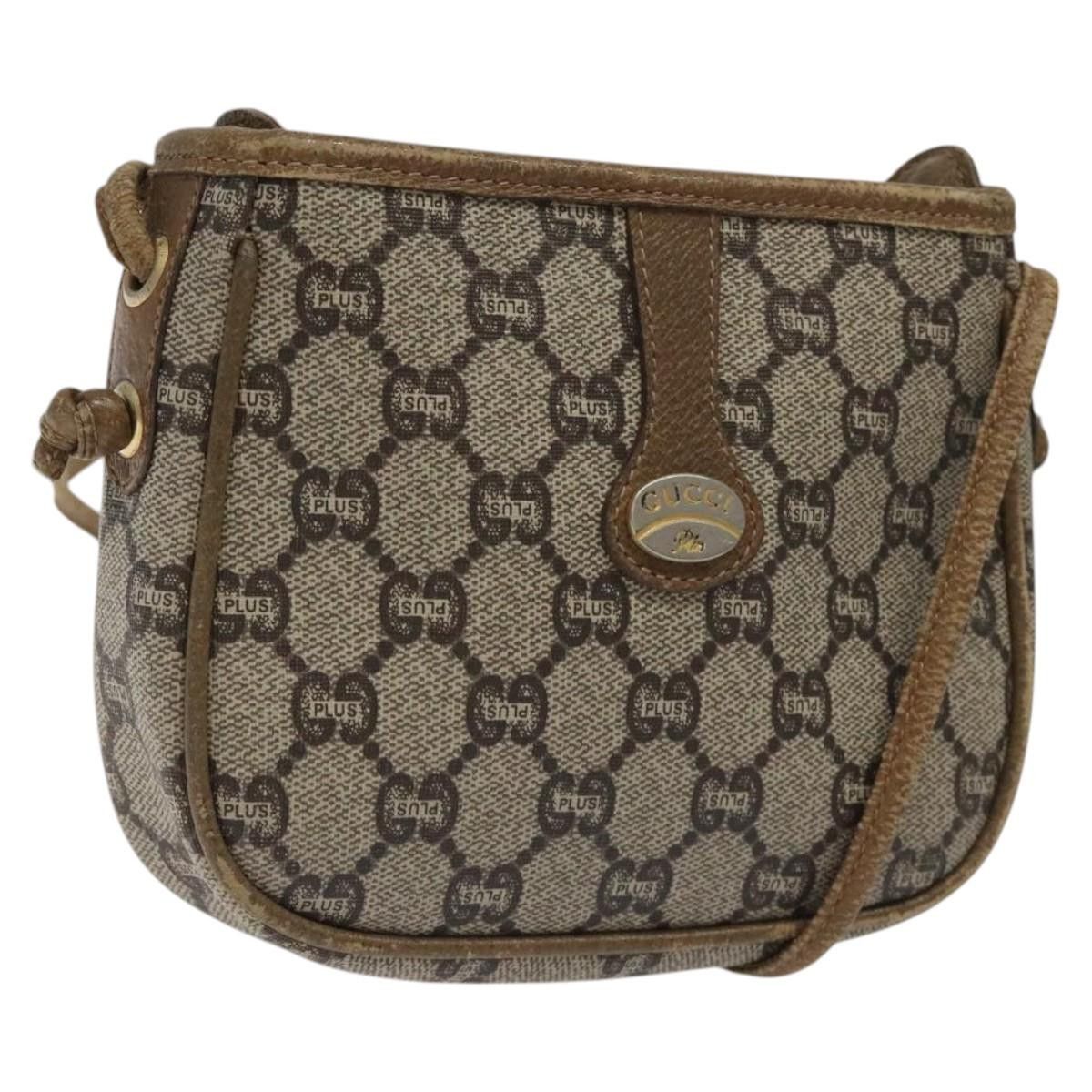 Gucci GUCCI GG Plus Supreme Shoulder Bag Pvc Leather Beige Gold Size ONE SIZE - 1 Thumbnail