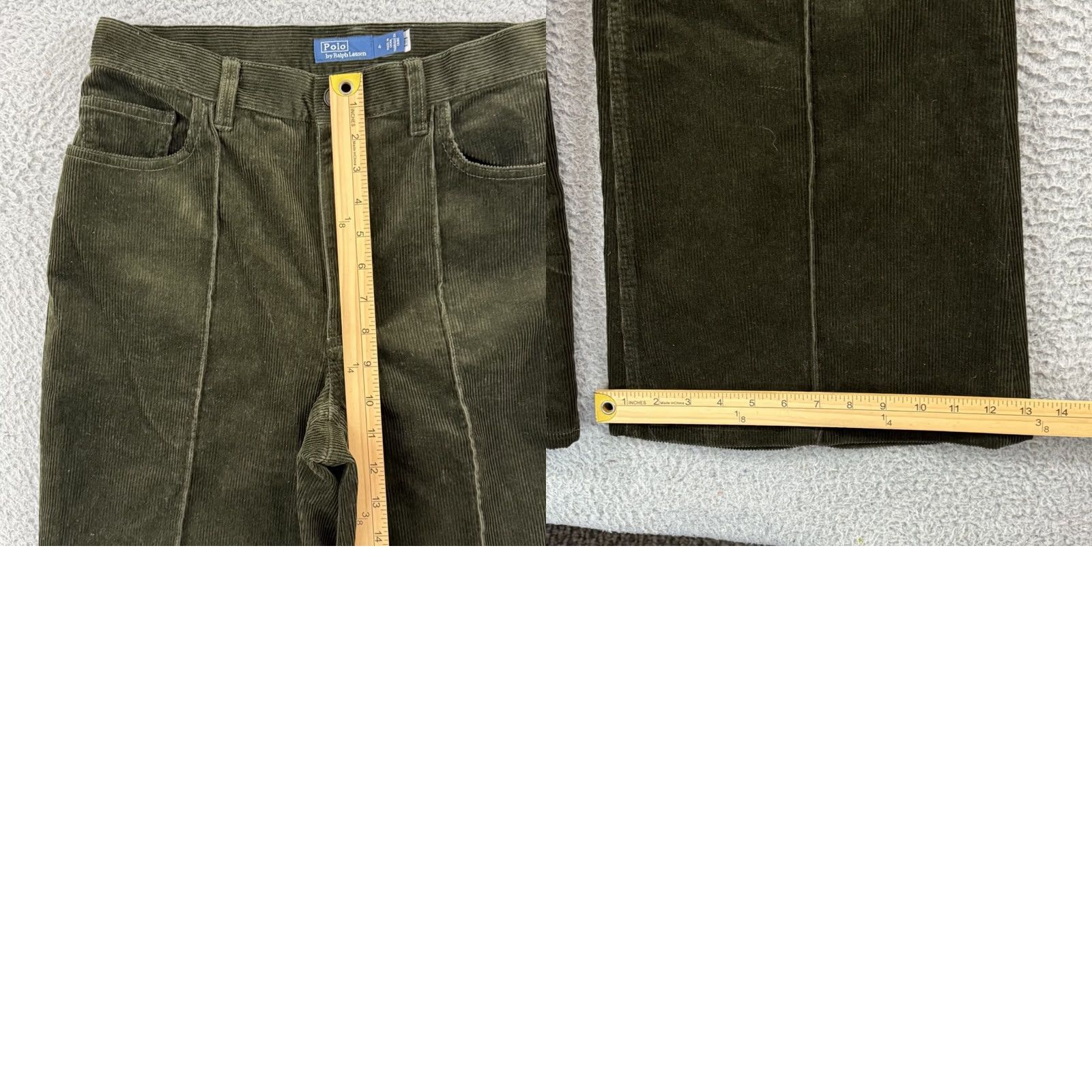 Polo Ralph Lauren VINTAGE Polo Ralph Lauren Pants Womens 4 Green Corduroy Flare Bell Bottoms Boho Shirt? Size 27" / US 4 / IT 40 - 9 Thumbnail