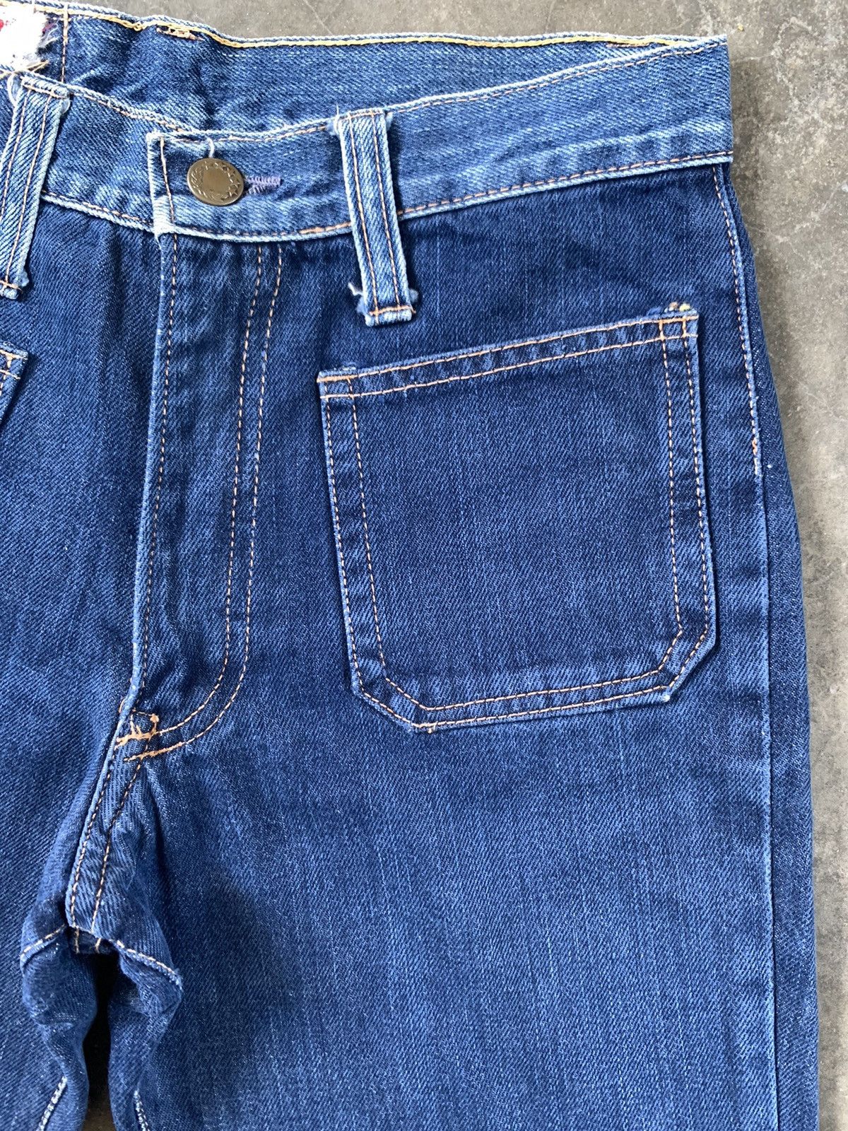 If Six Was Nine Super Flare Jeans Vintage 70's Cosmo USA Jeans Paddy Button Size US 26 / EU 42 - 5 Thumbnail