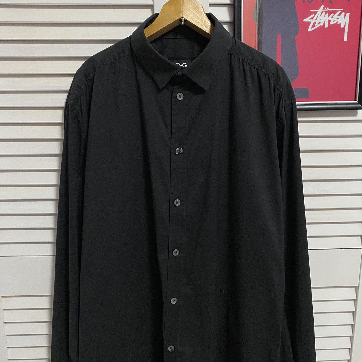 Dolce & Gabbana Vintage Shirt Button Up Dolce Gabbana D&G Black Mini Logo Size US M / EU 48-50 / 2 - 2 Thumbnail
