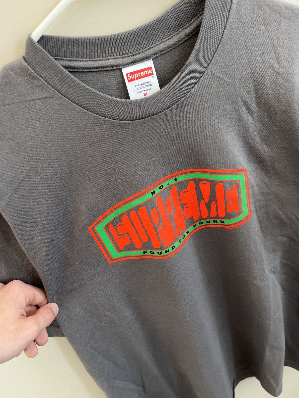 Supreme Supreme Pound Tee Charcoal M Size US M / EU 48-50 / 2 - 3 Thumbnail