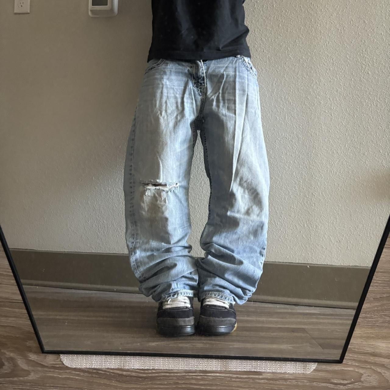 BKE Crazy Vintage Y2K/2000s Grunge Light Wash BKE Distressed Denim Jeans! 34x31 Size US 34 / EU 50 - 1 Thumbnail