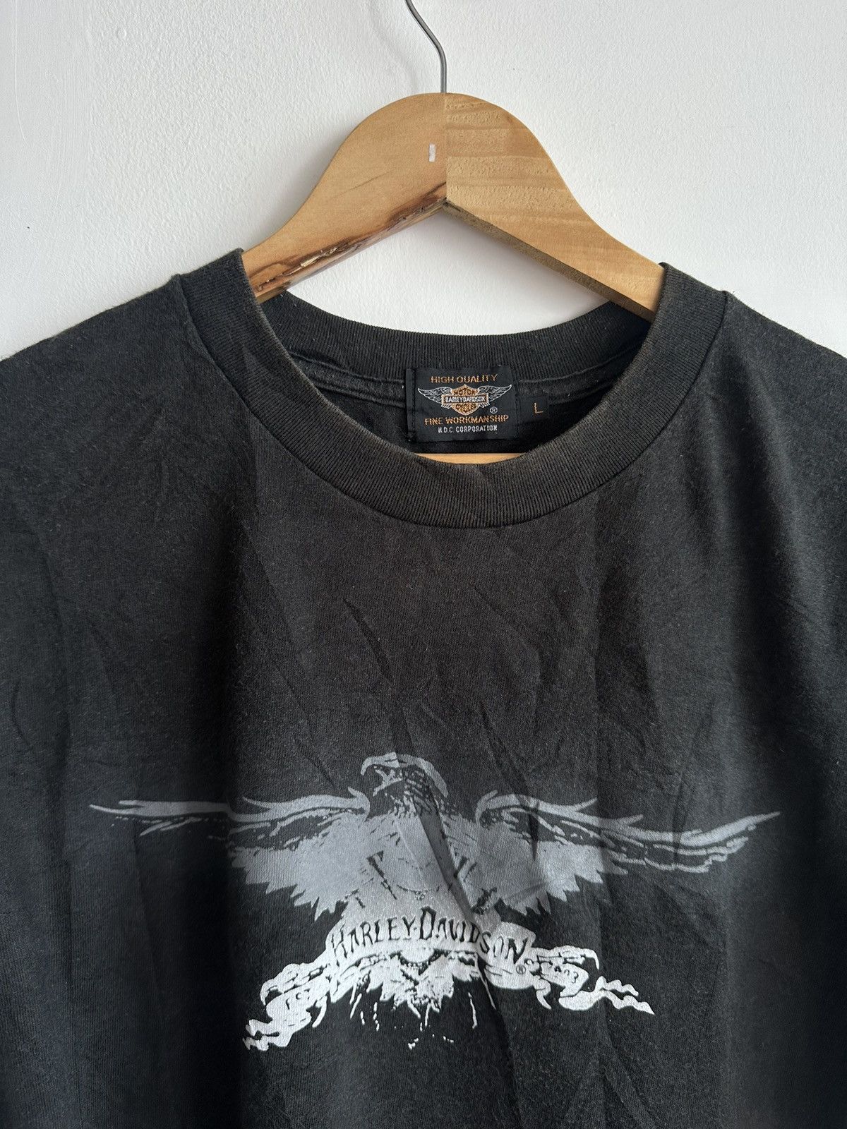 Harley Davidson × Vintage Vintage Harley Davidson Flames Fire Rare USA Size US L / EU 52-54 / 3 - 2 Thumbnail