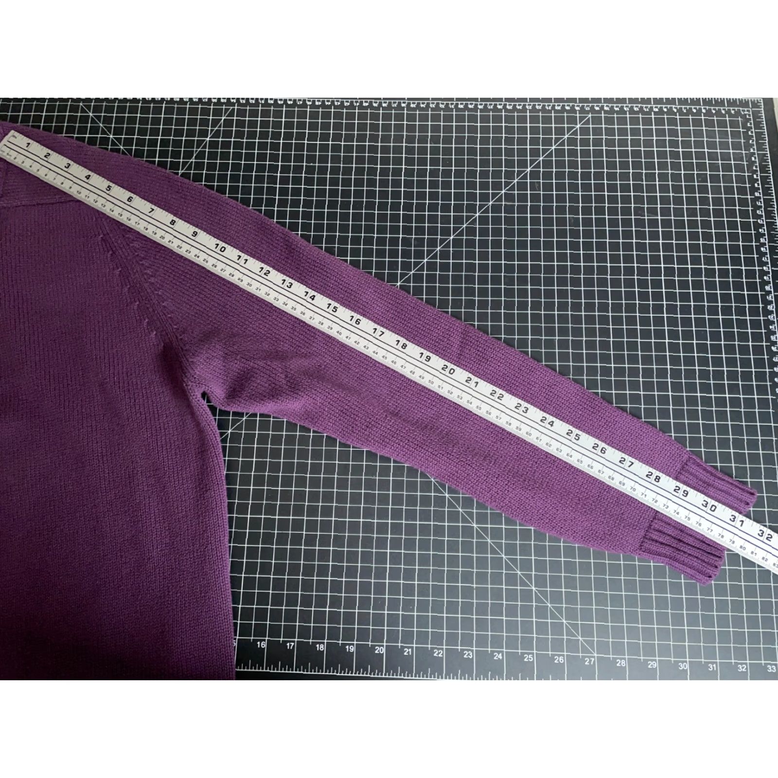 Lands' End Lands' End Sweater Mens Large Purple Cotton Knit Japan Made 90s Preppy Chunky-Knit Pullover Crew Neck Heavyweight Vintage Regular Size US L / EU 52-54 / 3 - 7 Thumbnail
