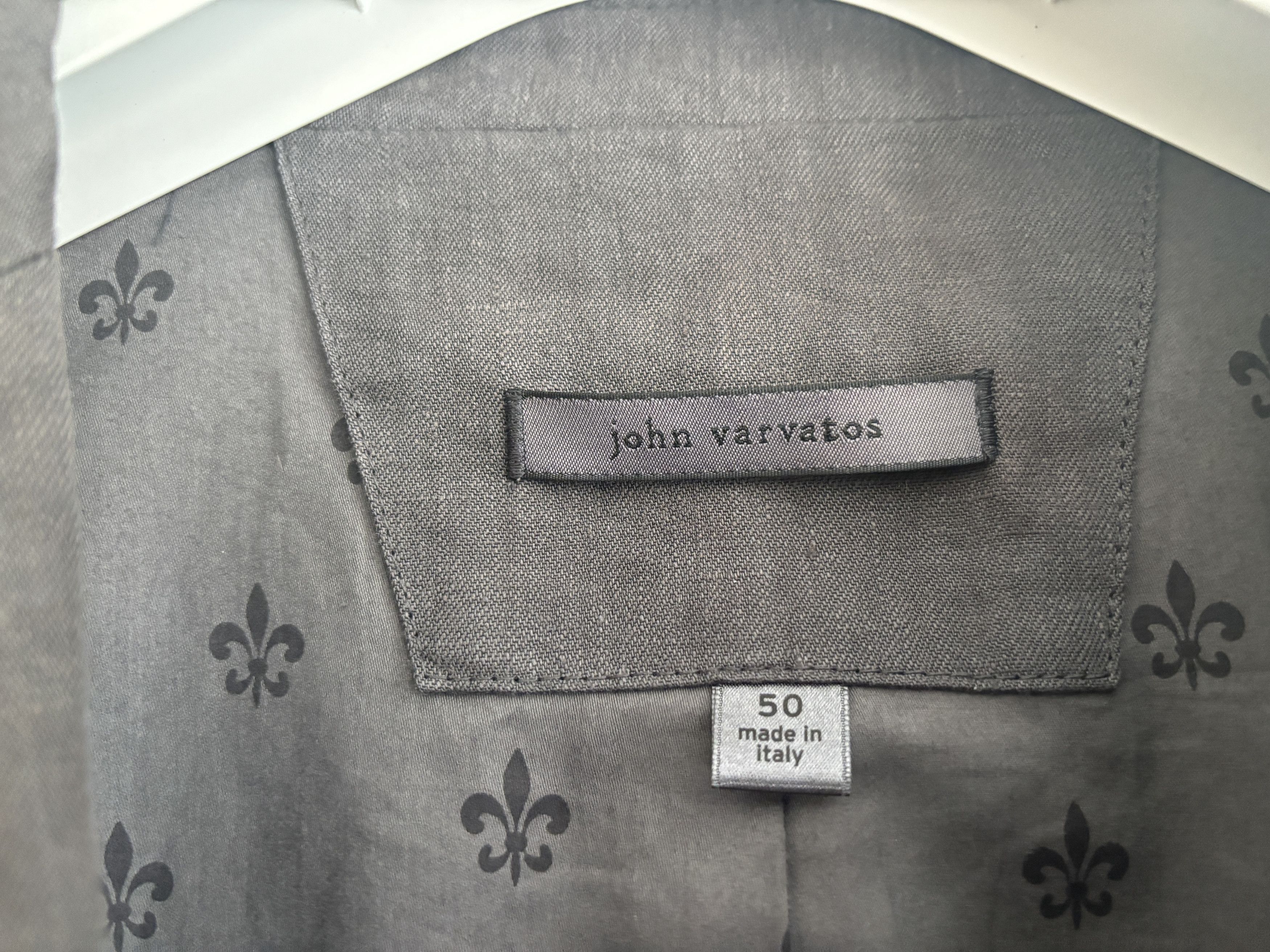 John Varvatos Grey/Brown Peak Lapel Single Button Linen Sport Coat - 40 Size 40R - 7 Thumbnail