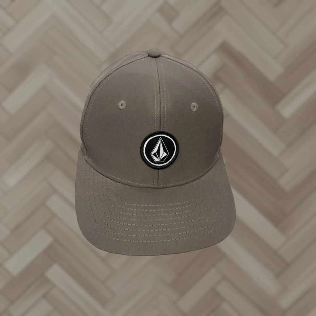 Volcom VINTAGE Volcom Baseball Cap Fitted Hat Men S/M Gray Casual Lightweight 90s Size ONE SIZE - 1 Thumbnail