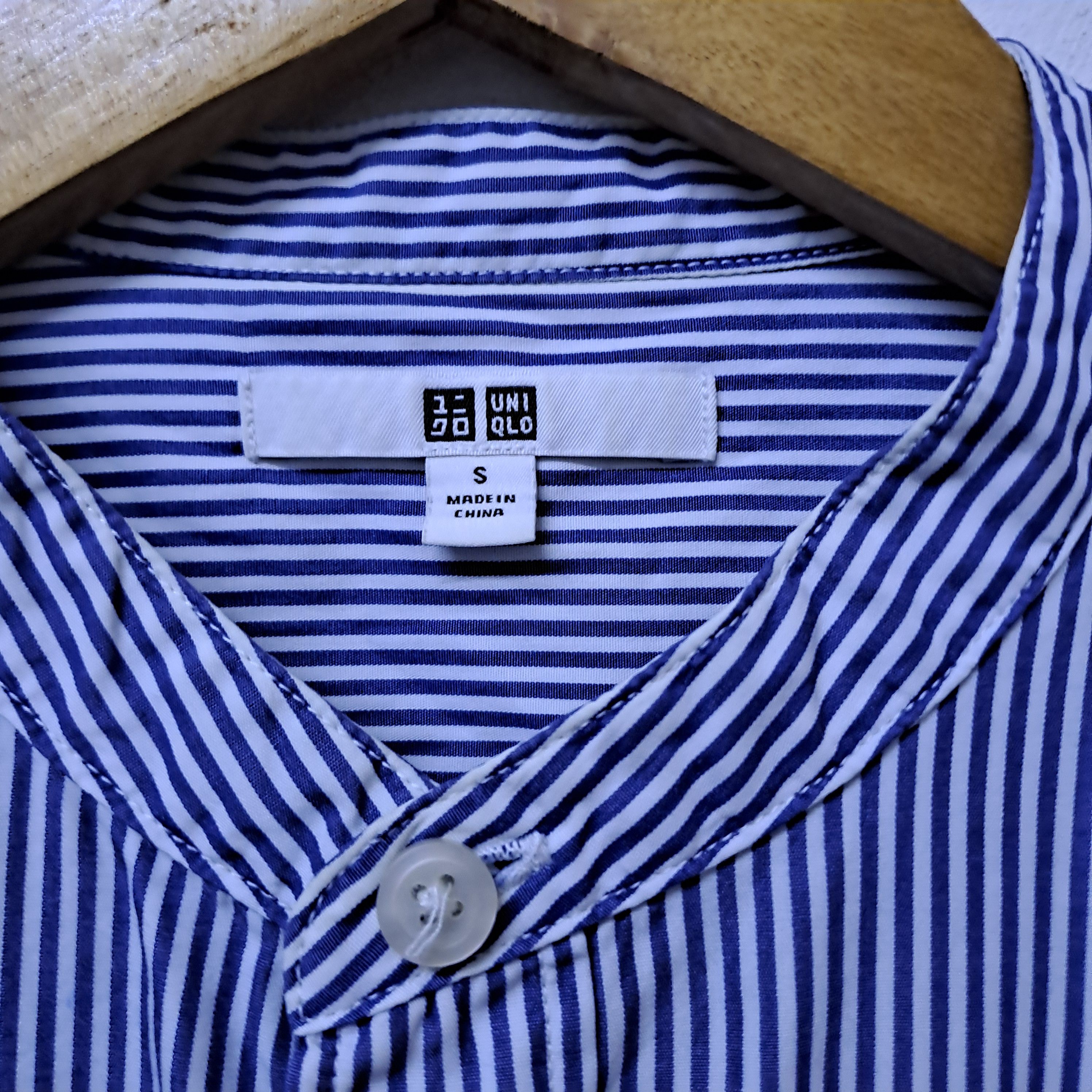 Uniqlo Uniqlo Stripes Mandarin Collar Shirt Size US S / EU 44-46 / 1 - 4 Thumbnail