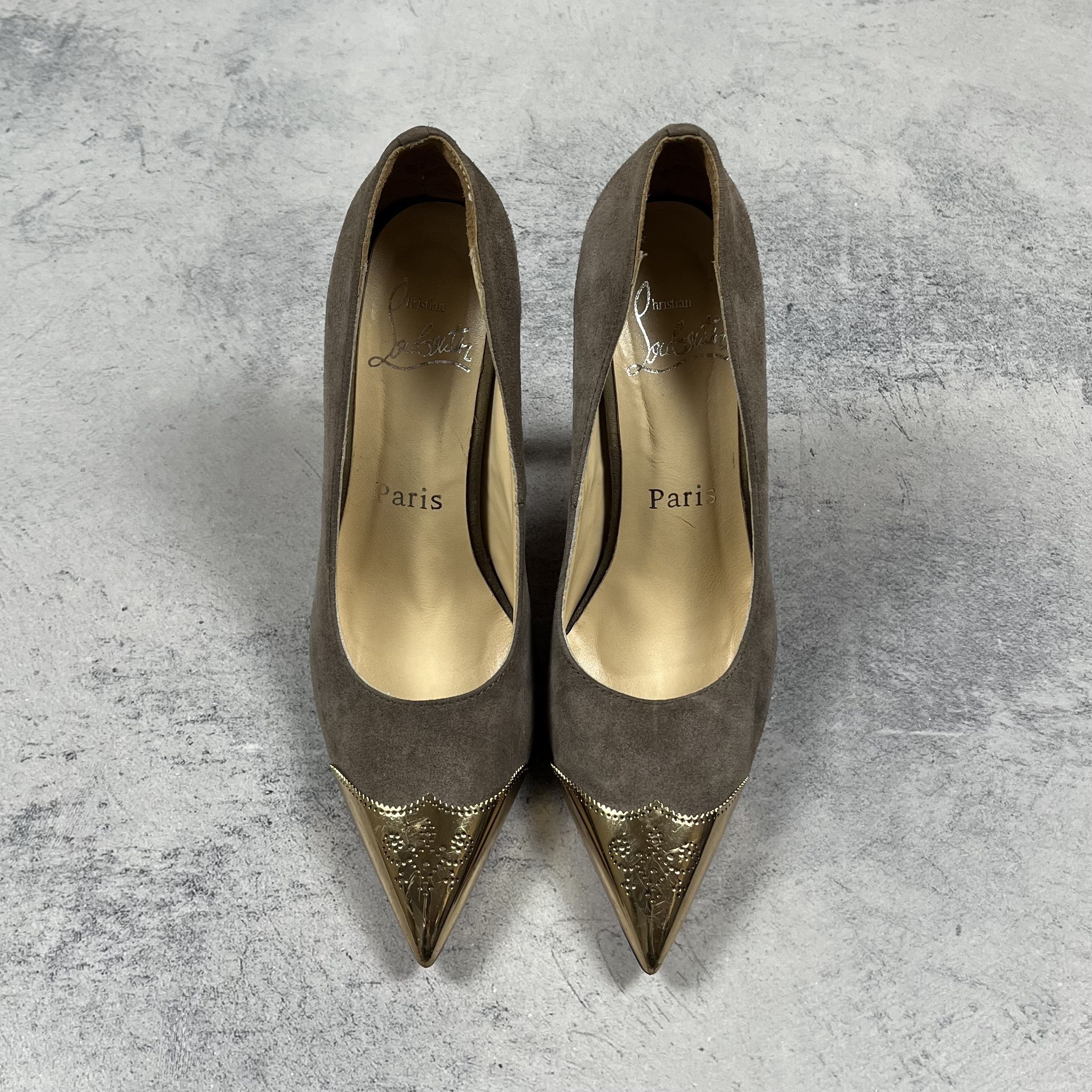 Christian Louboutin Christian Louboutin Suede Heels Size US 6.5 / IT 36.5 - 3 Thumbnail