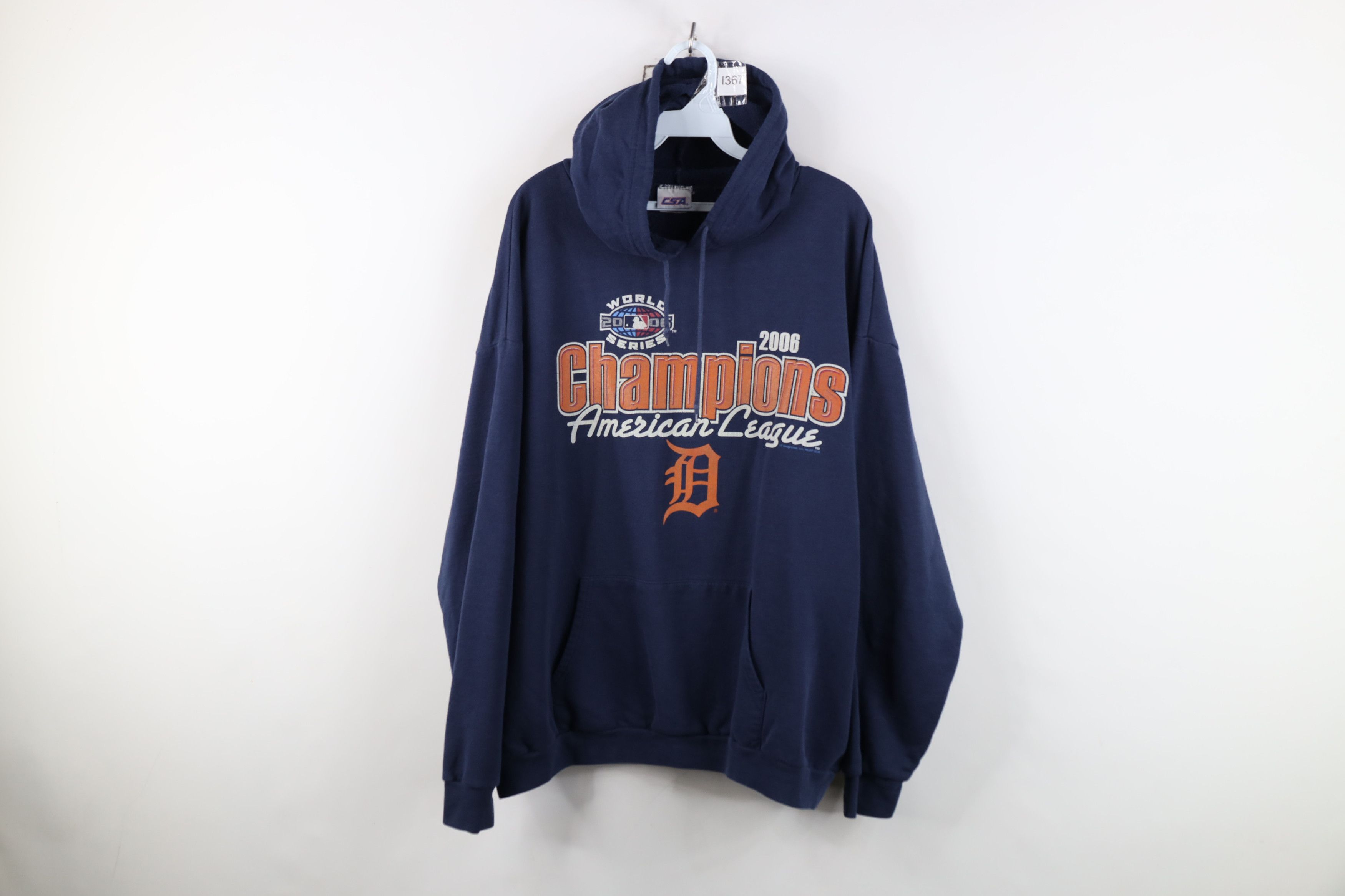 Vintage Vintage World Series Detroit Tigers Baseball Hoodie Blue Size US XL / EU 56 / 4 - 1 Thumbnail