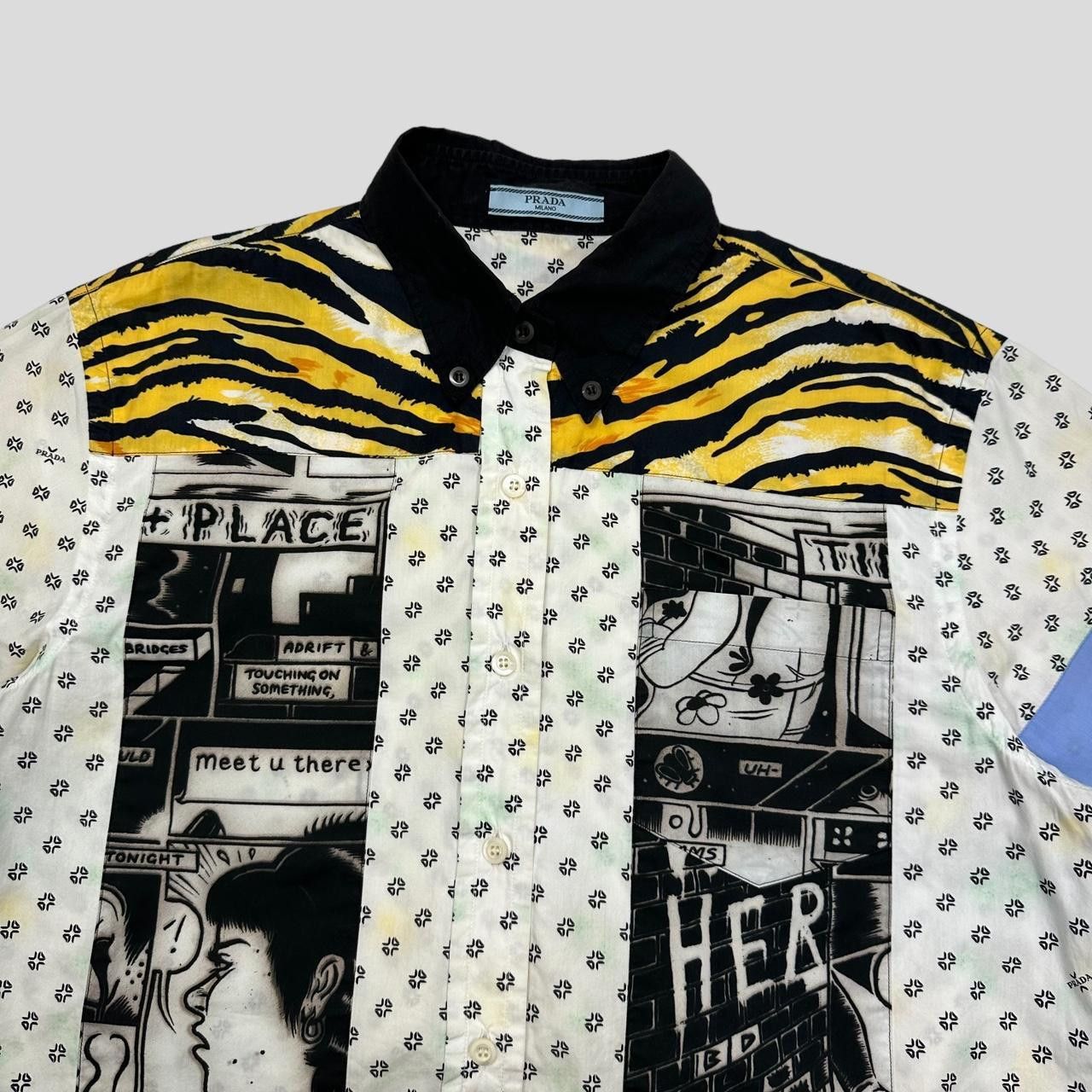 Prada Prada Milano 2018 Comic Strip Boxy Graphic Shirt - M Size US M / EU 48-50 / 2 - 2 Thumbnail