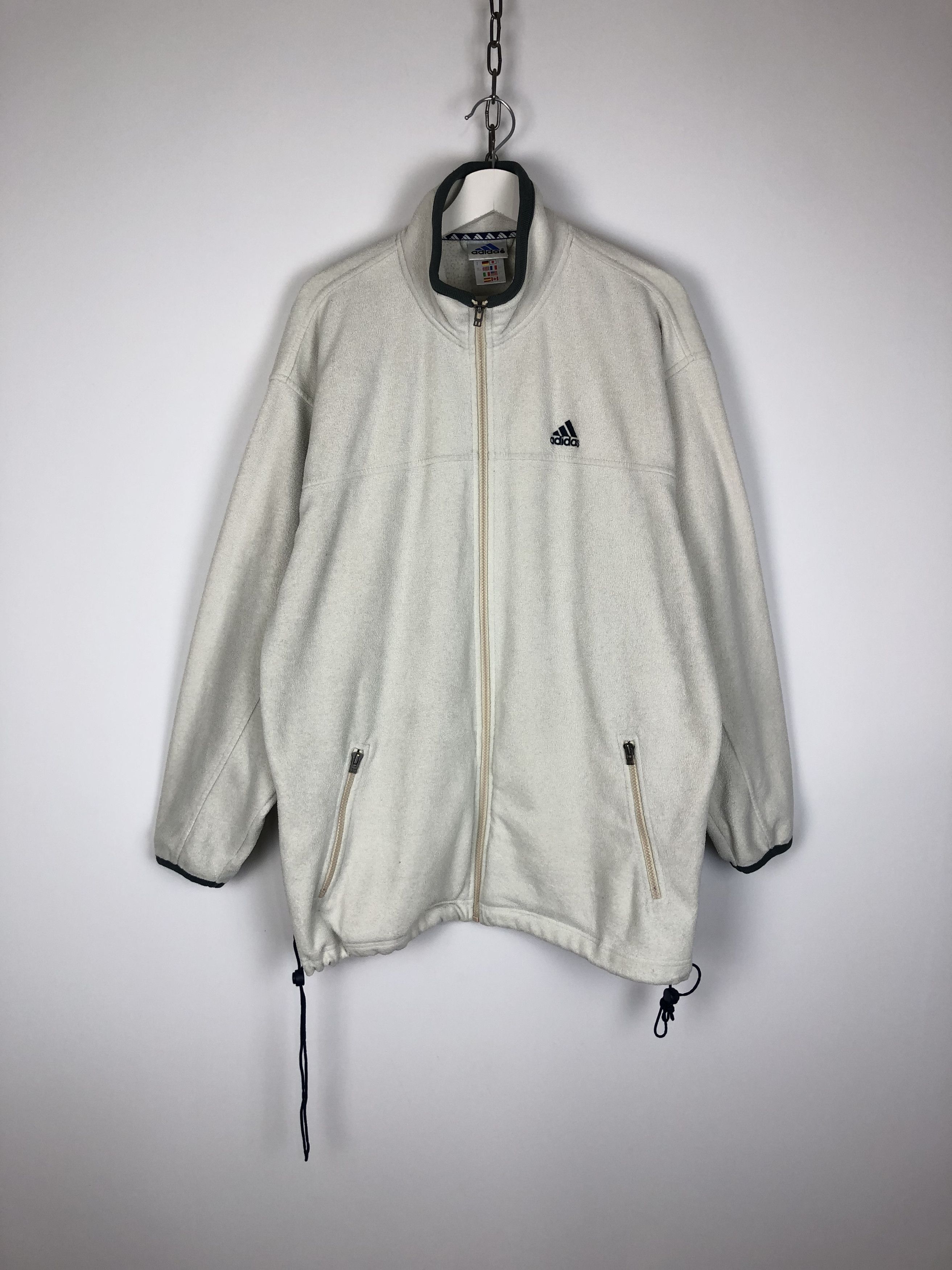 Adidas Adidas Vintage Fleece Jacket Full Zip White size M Size US M / EU 48-50 / 2 - 1 Thumbnail