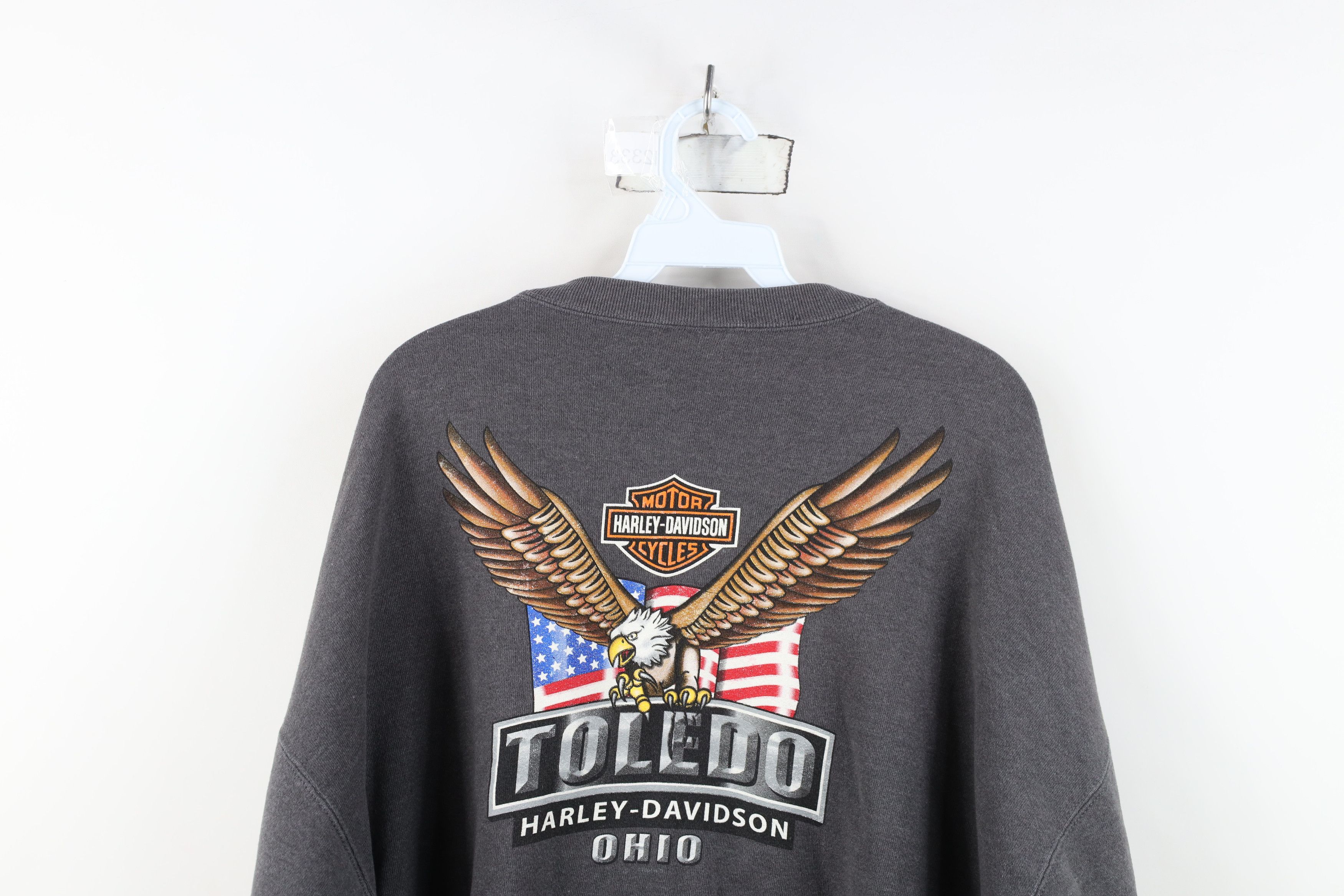 Harley Davidson Vintage Y2K Harley Davidson Fire Flames Crewneck Sweatshirt Size US XXL / EU 58 / 5 - 14 Thumbnail