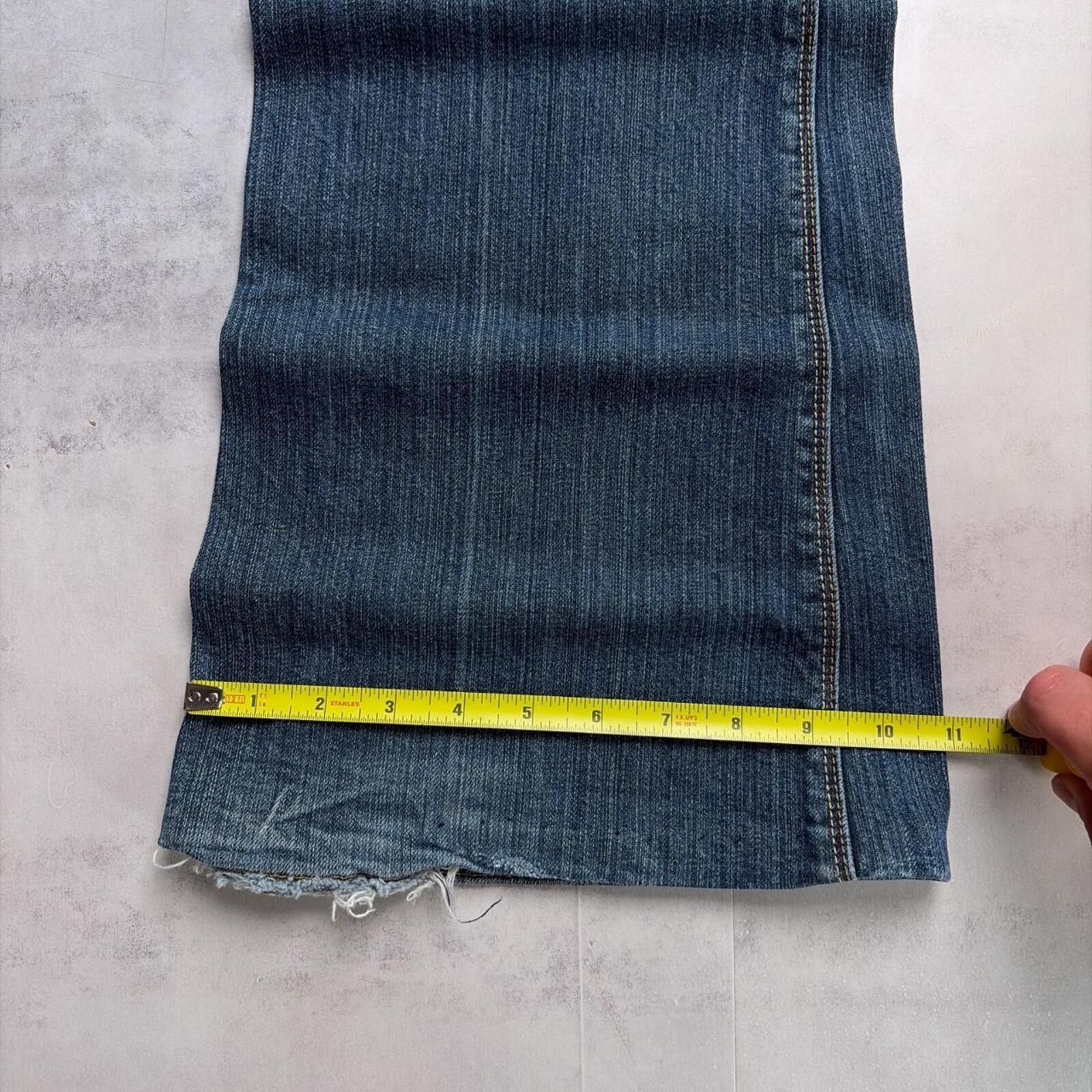 Gap Y2K Blue Gap Grunge Low Rise Flared Denim Jeans Size 30" / US 8 / IT 44 - 8 Thumbnail